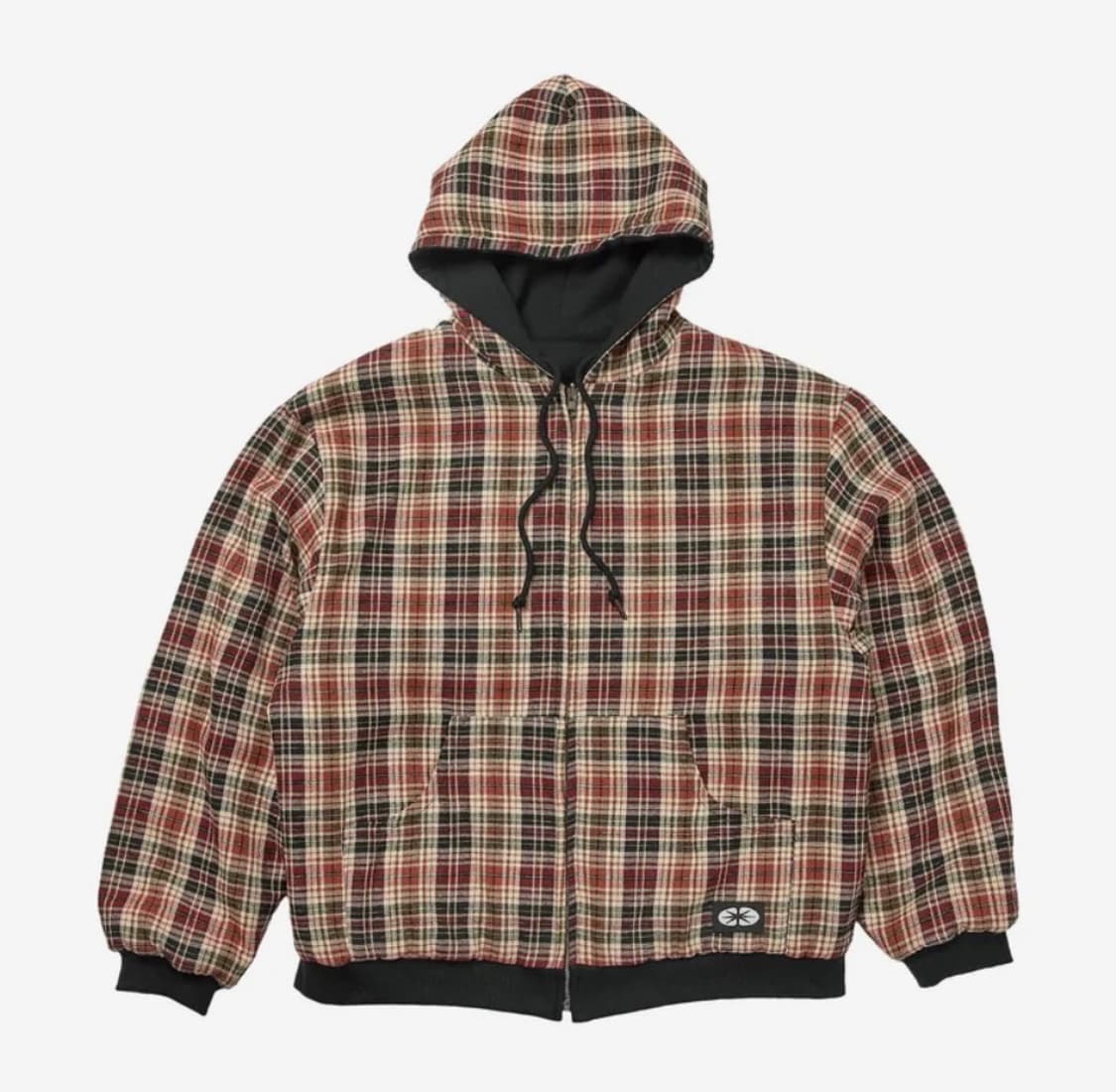 이알티알 리버시블 후디 집업 체크 레드 상품이미지1