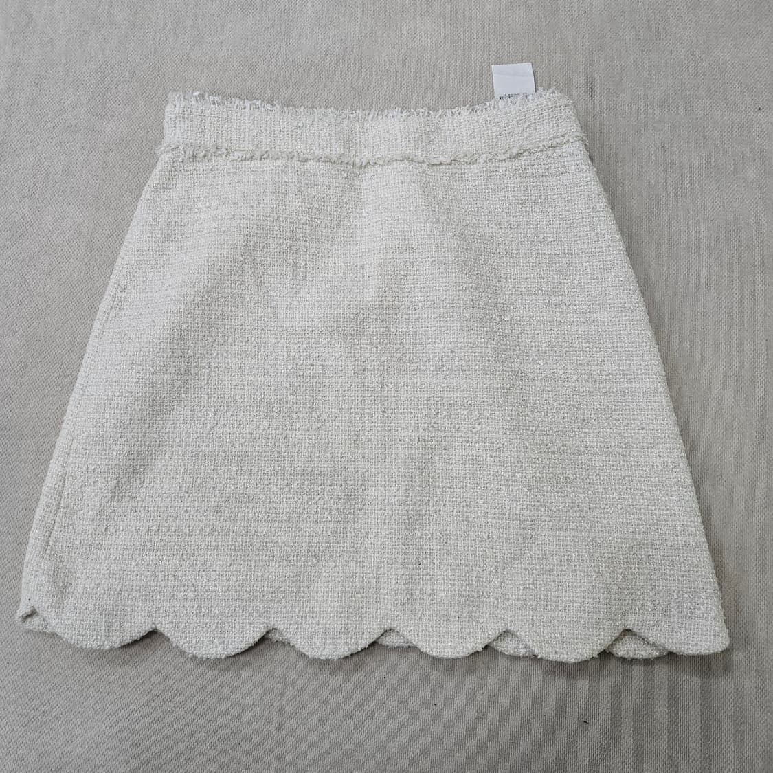 70 빈티지 화이트 크로셰 미니 스커트 0330Y 상품이미지2