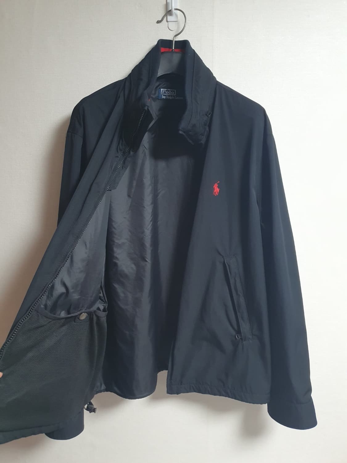 택포가 폴로 랄프로렌 자켓 시그니처 레드라인 윈드브레이커 블랙 L 상품이미지2