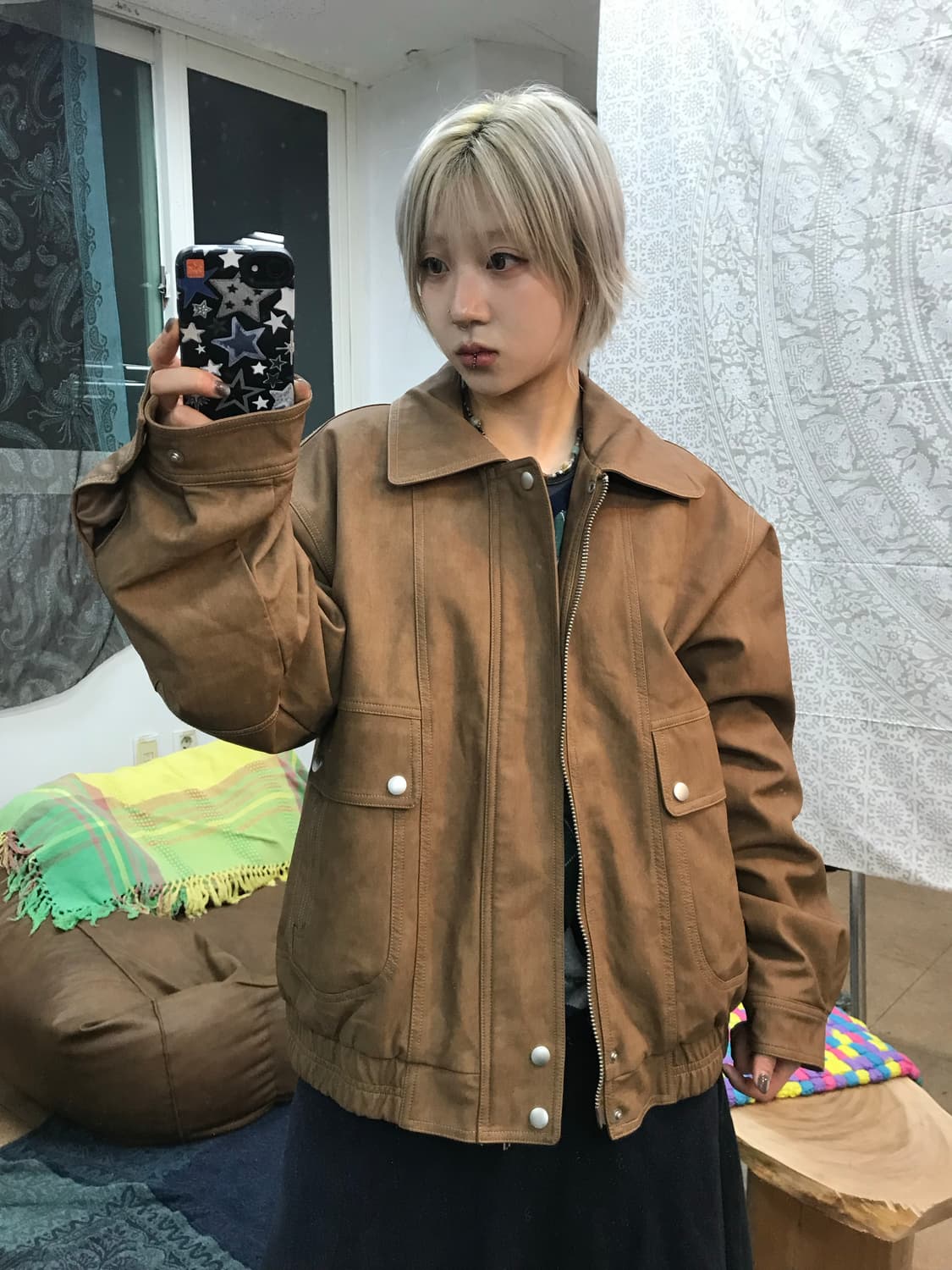 빈티지 레더 가죽자켓  상품이미지1