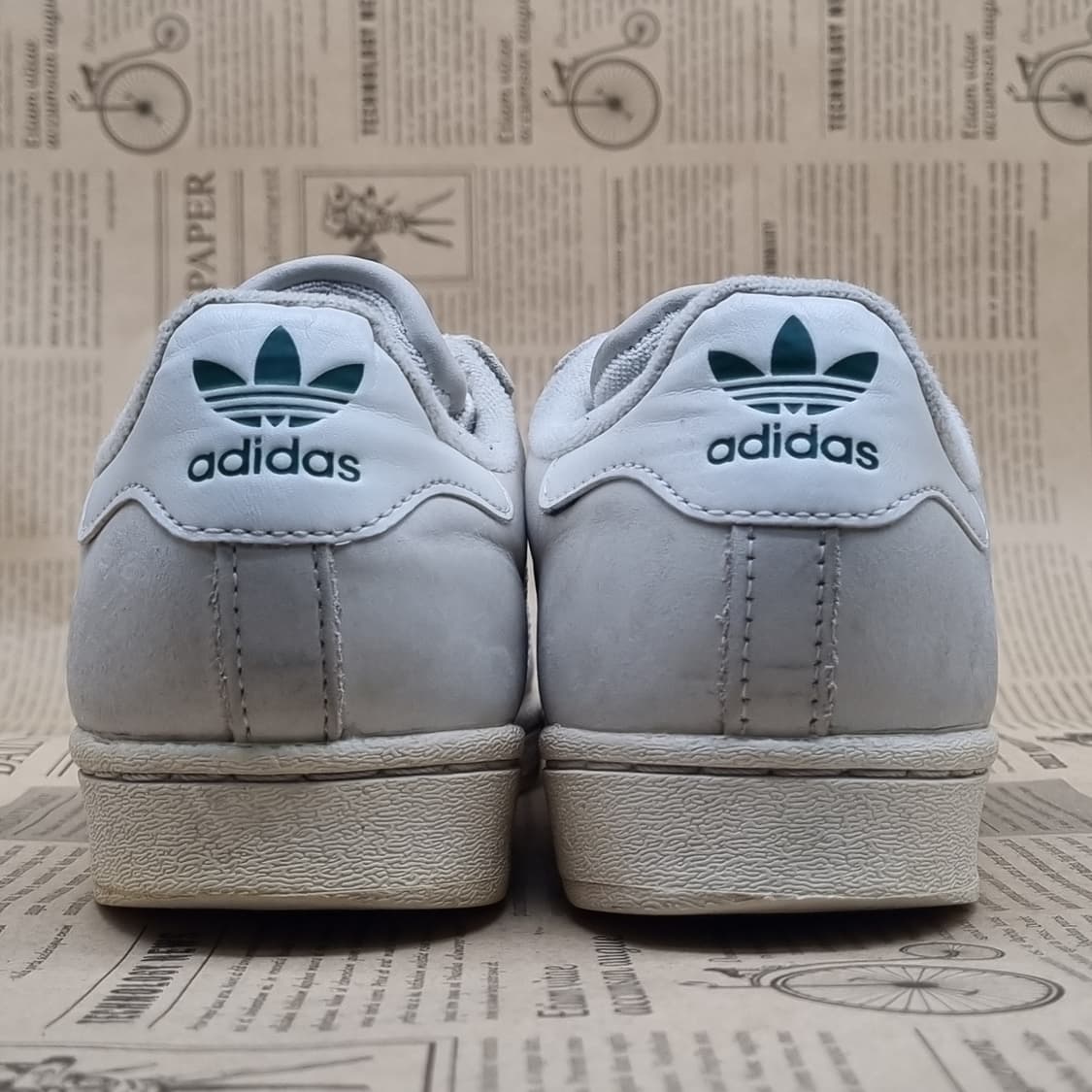 아디다스 슈퍼스타 화이트다크그린 운동화235 상품이미지4