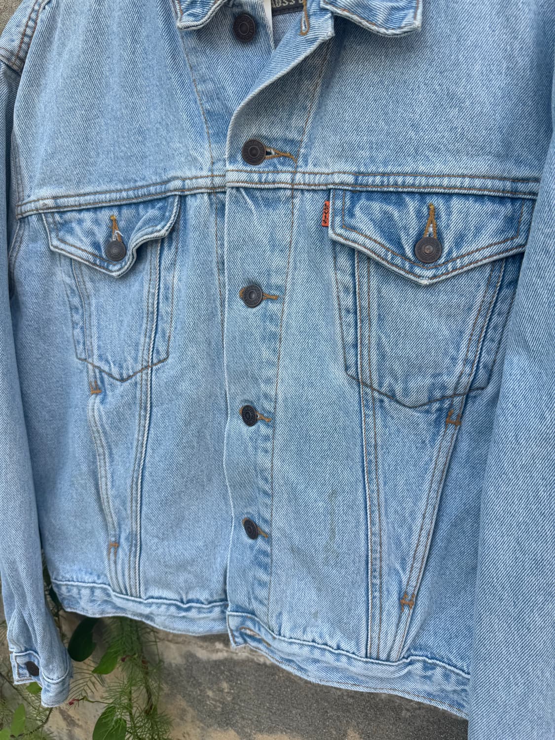 90s levis 리바이스 오렌지탭 3rd 데님 트러커 자켓 레어 상품이미지3