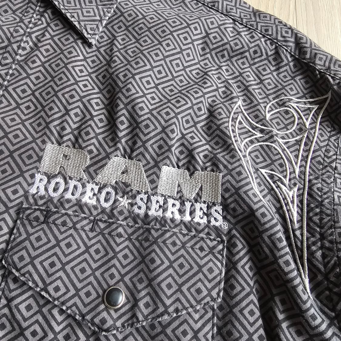 M L 100 ) 랭글러 RAM 로데오 웨스턴 셔츠 자수 패턴 긴팔 남자 상품이미지6