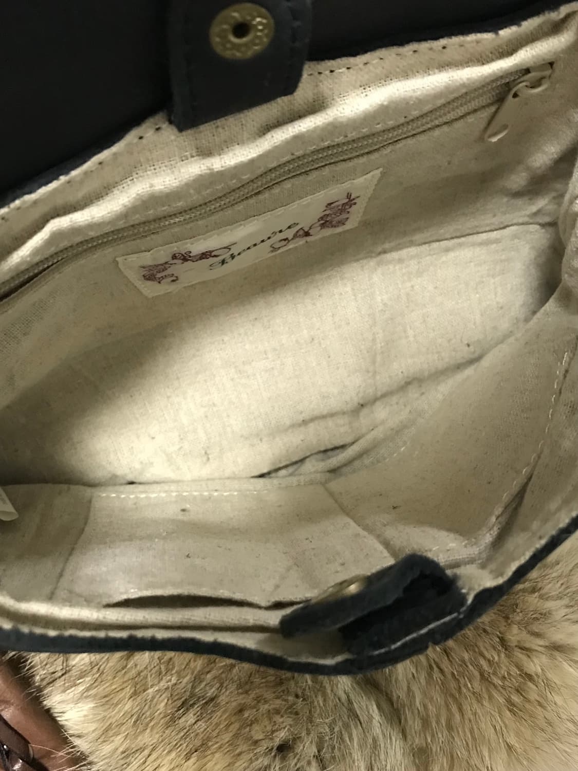 빈티지 갸루 래빗퍼 금장 체인 레더 숄더백 상품이미지4