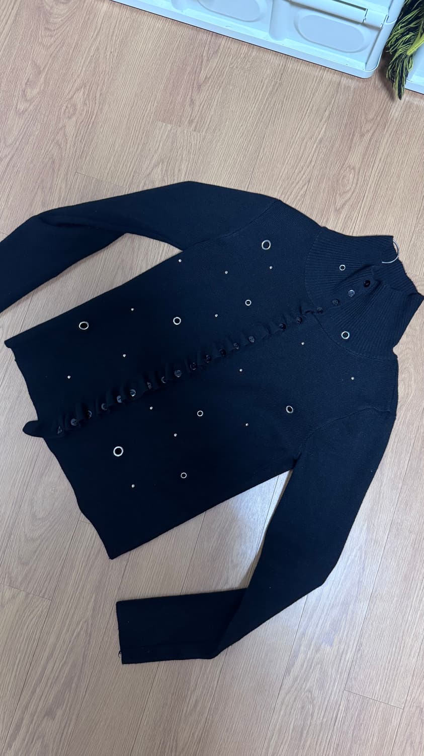 스터드 프릴 빈티지 가디건  상품이미지1