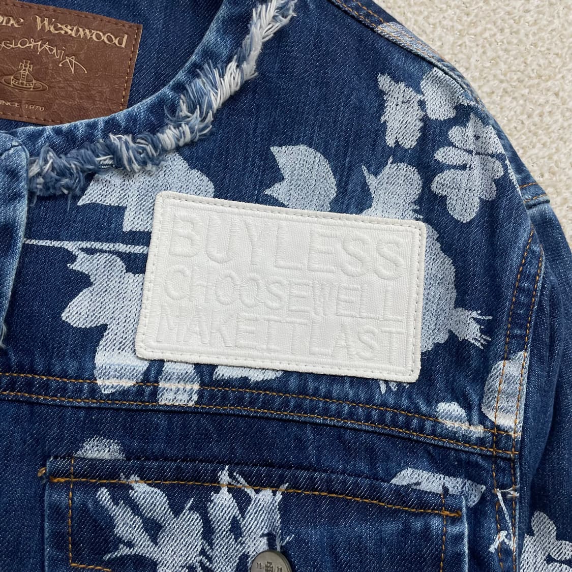 비비안웨스트우드 앵글로매니아 플라워 데님 자켓 상품이미지5