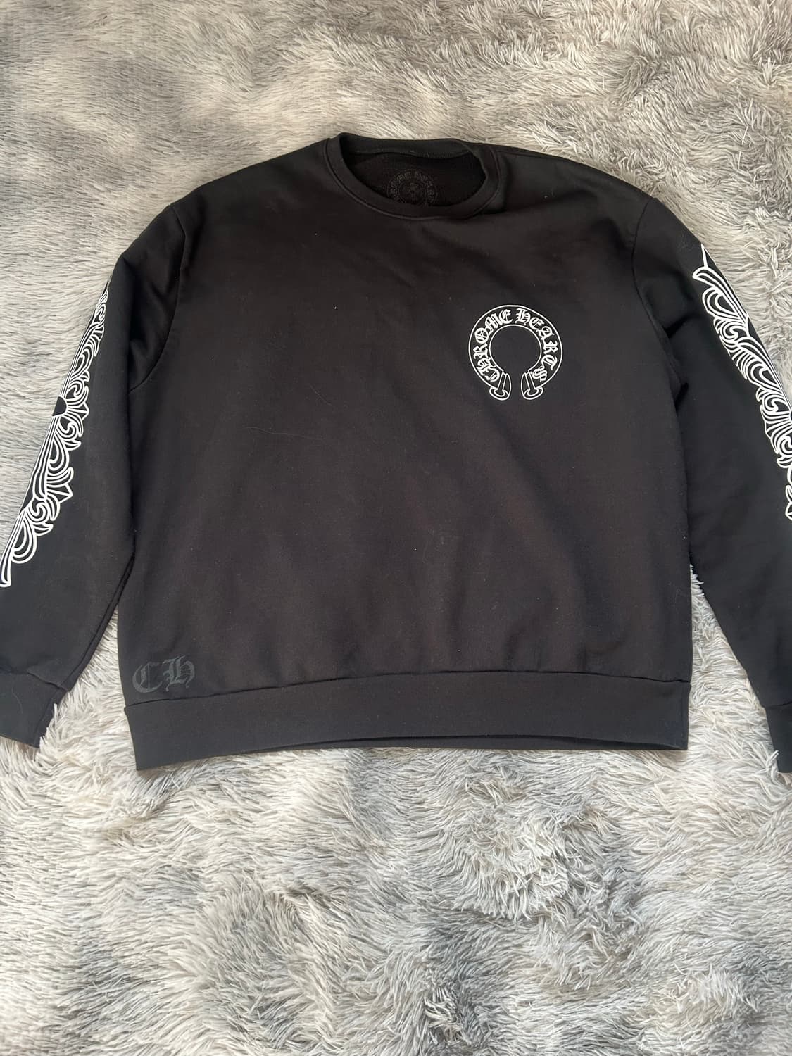 [크림구매] 크롬하츠 홀스슈 로고 맨투맨 블랙 S 상품이미지3