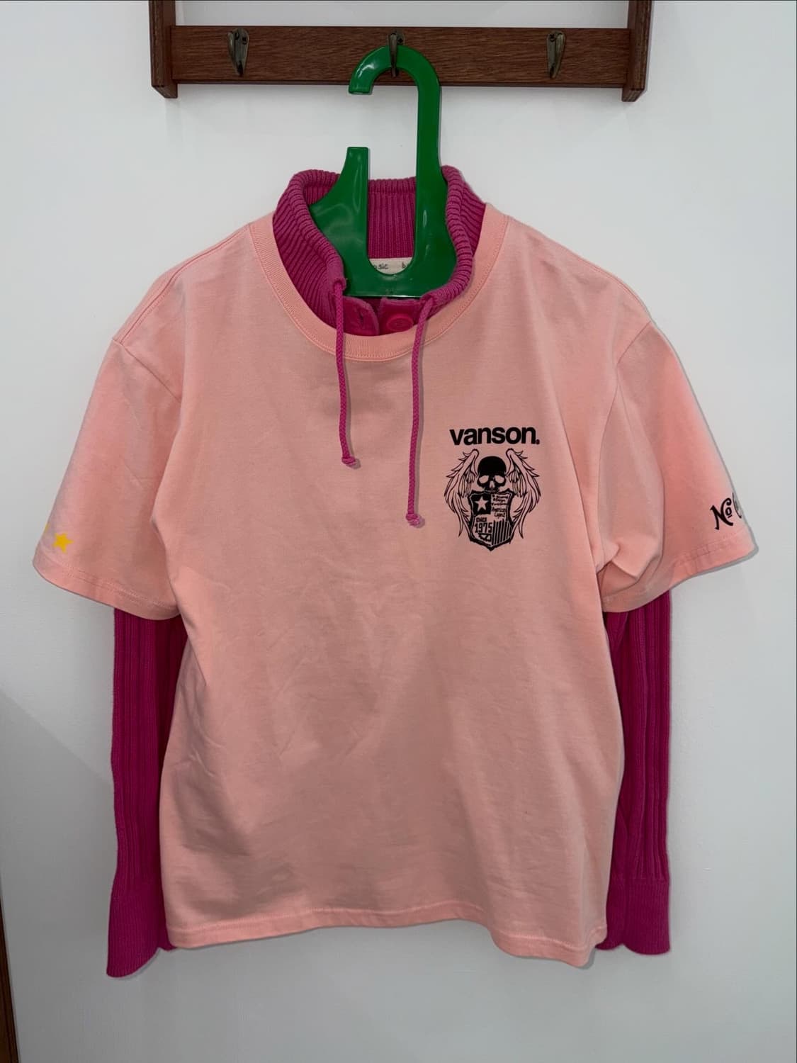 Vanson Leathers Skull Pink T-shirt 상품이미지6
