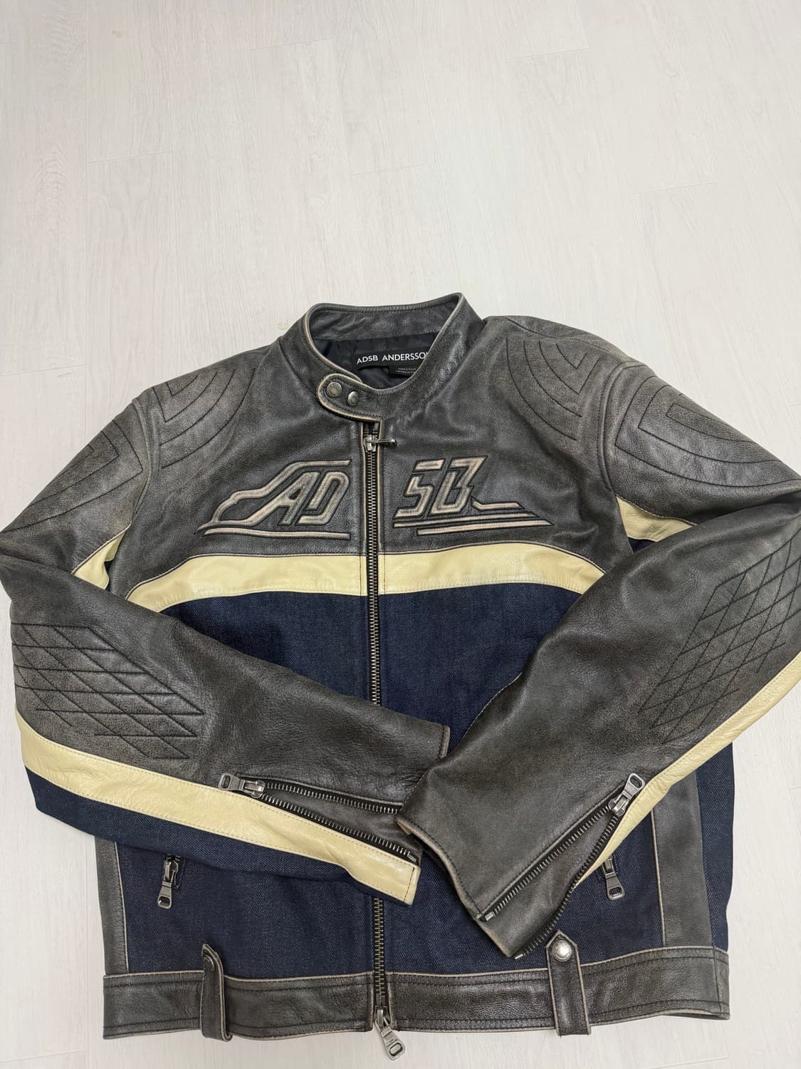 앤더슨벨 레이싱 레더 자켓 L 상품이미지1