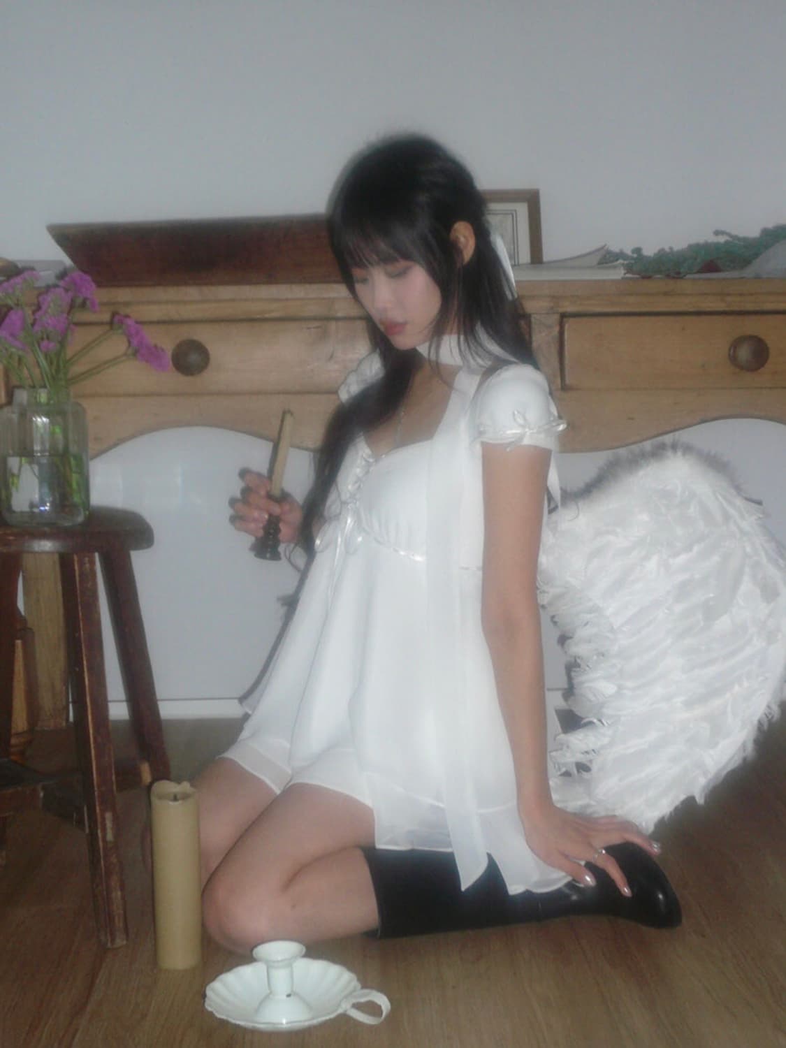 엔젤넘버555 스노우 엔젤 블라우스 상품이미지1