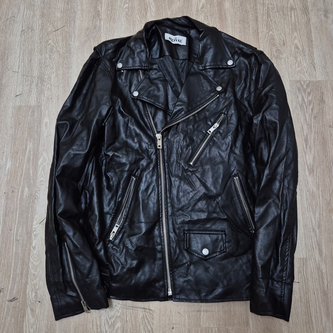 ROYAL 로얄 남성 더블 라이더 레더 가죽자켓 L(100) 상품이미지1