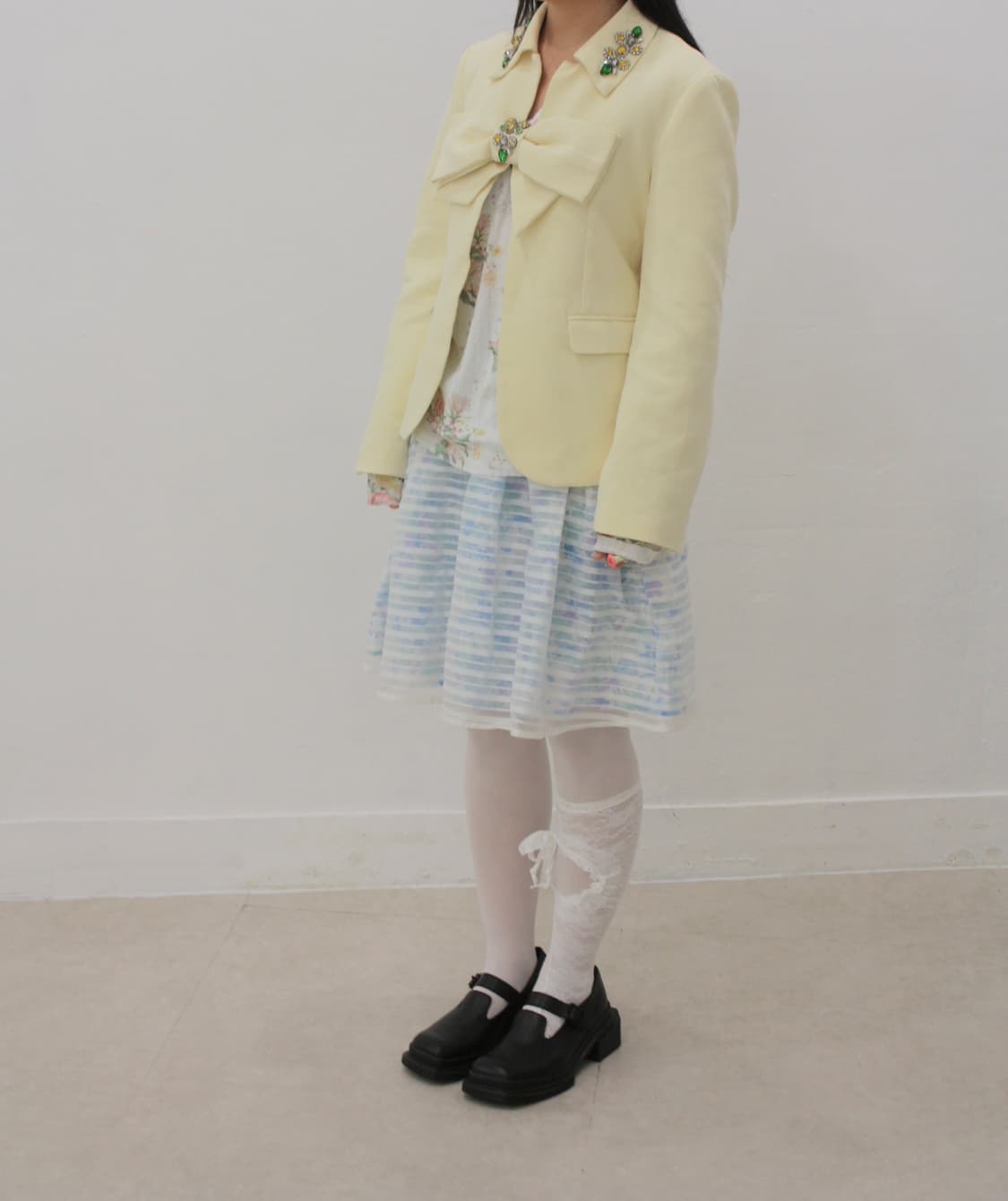 vtg blue tulle skirt 상품이미지2