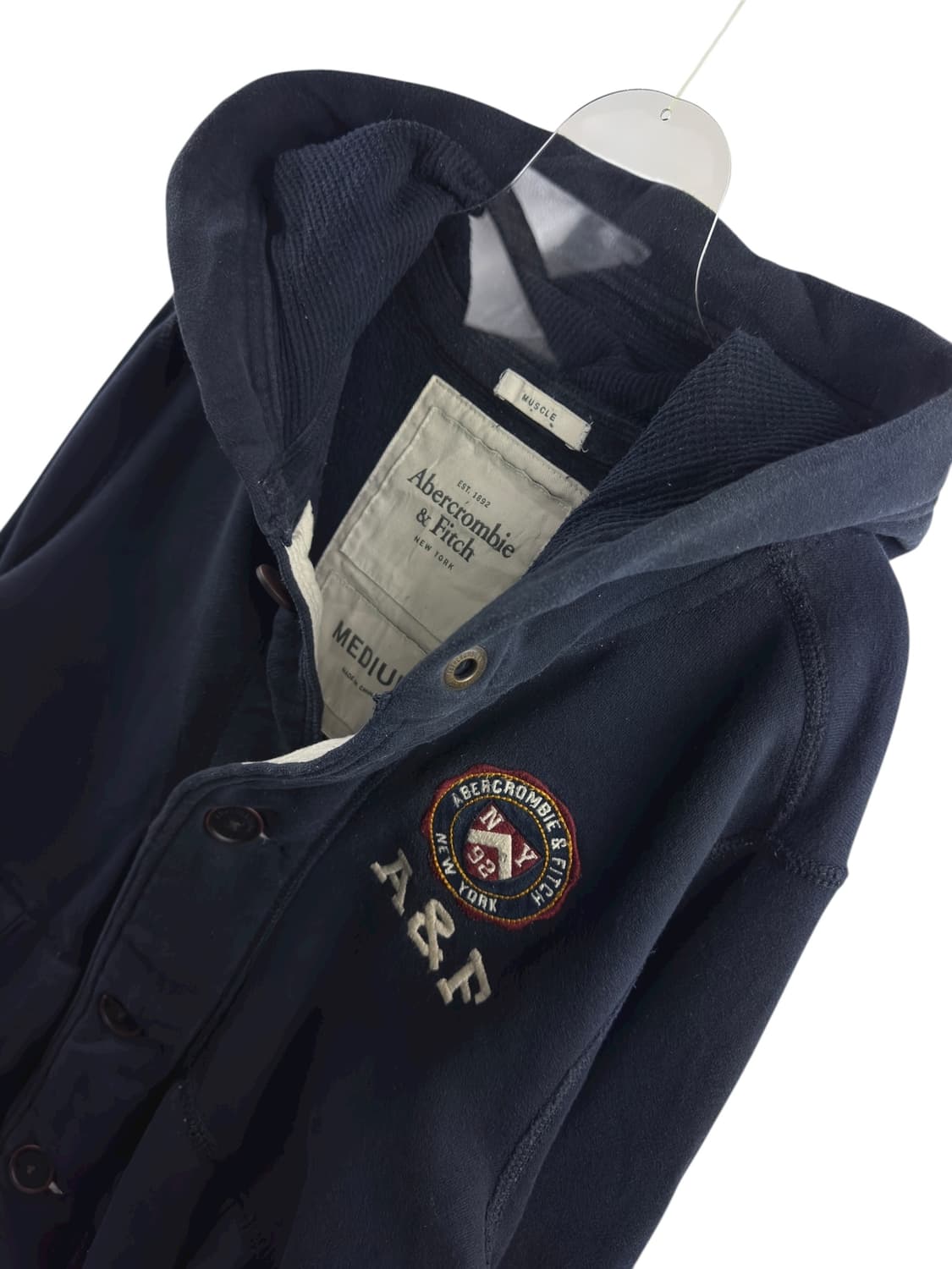 아베크롬비 버튼 네이비 후디1246 상품이미지3