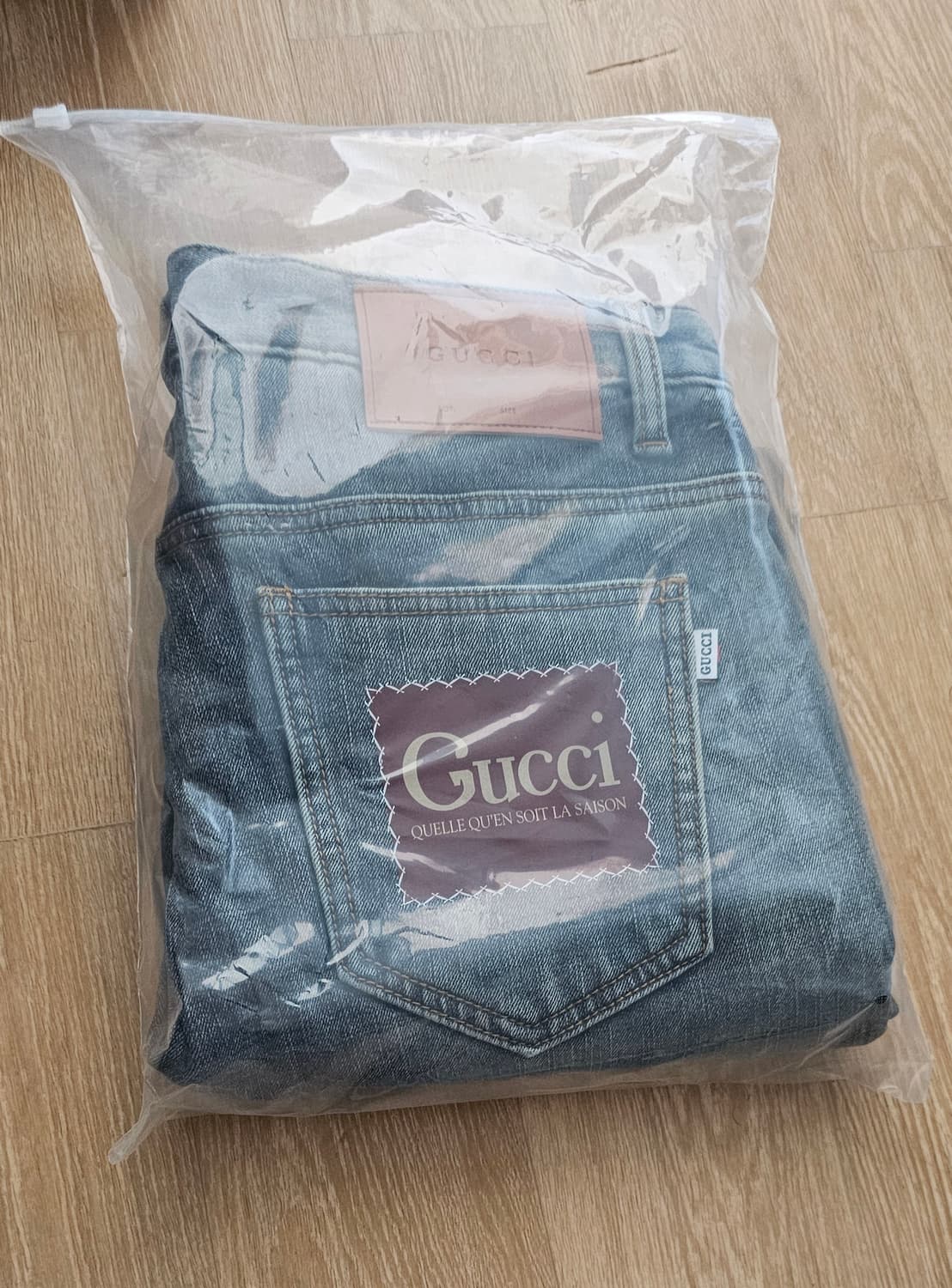 구찌패치기모청바지 30사이즈새상품미개봉 상품이미지1