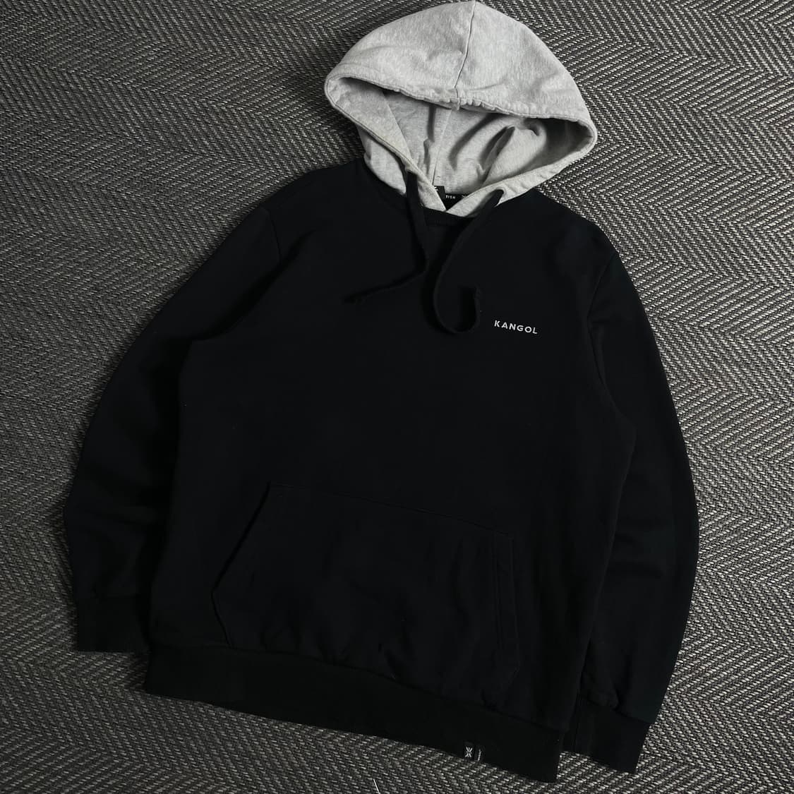 캉골 스몰 자수로고 배색 투톤 후드 티셔츠y 3908 상품이미지1