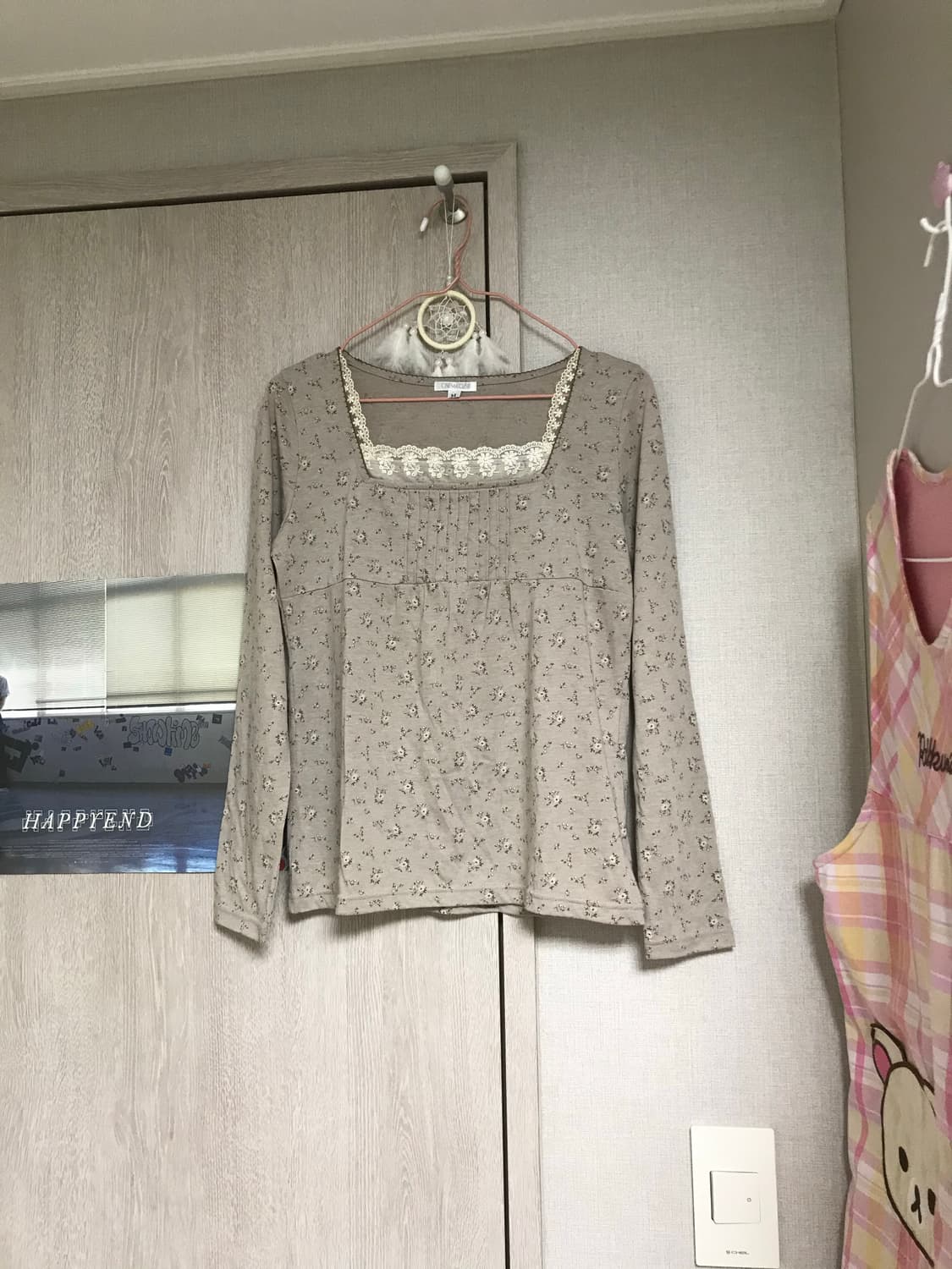 카라하나 빈티지 CINEMA CLUB 모리걸 잔꽃 롱슬리브 이너 티셔츠 상품이미지1