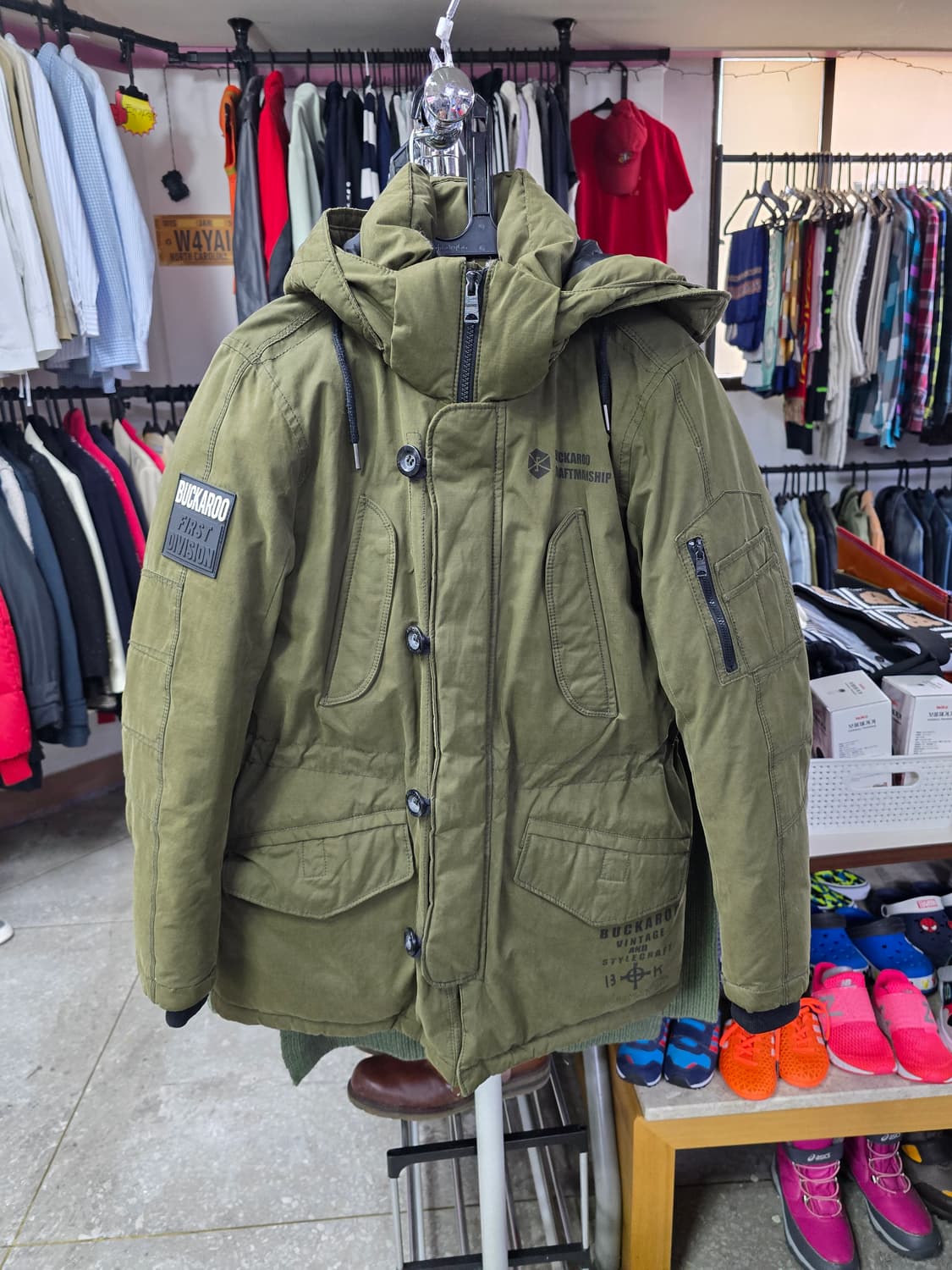 버커루 카키색 야상 패딩 (1394) 상품이미지1