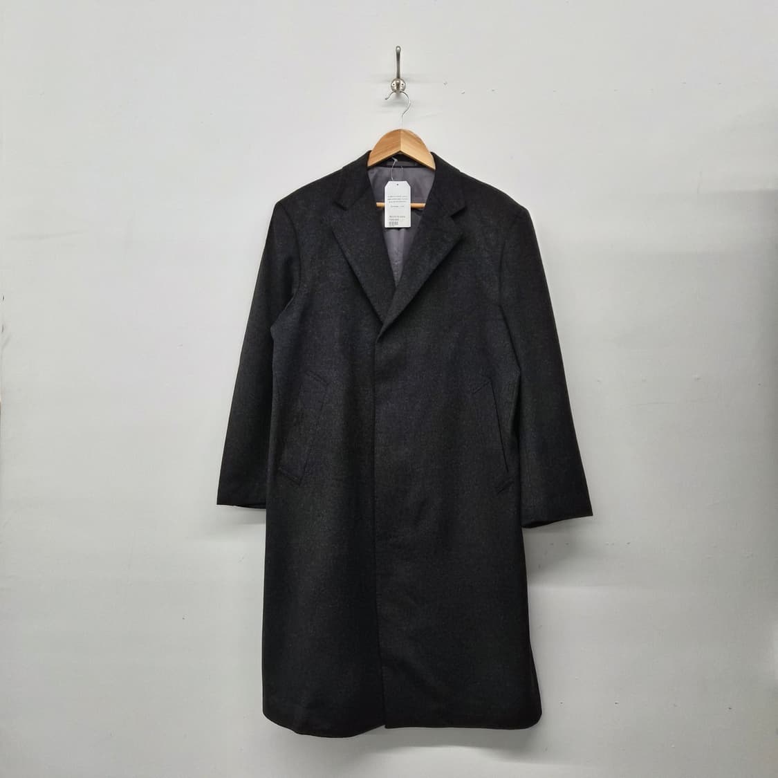  캐시미어 100% 기본 블랙 코트 남녀공용 M 상품이미지1