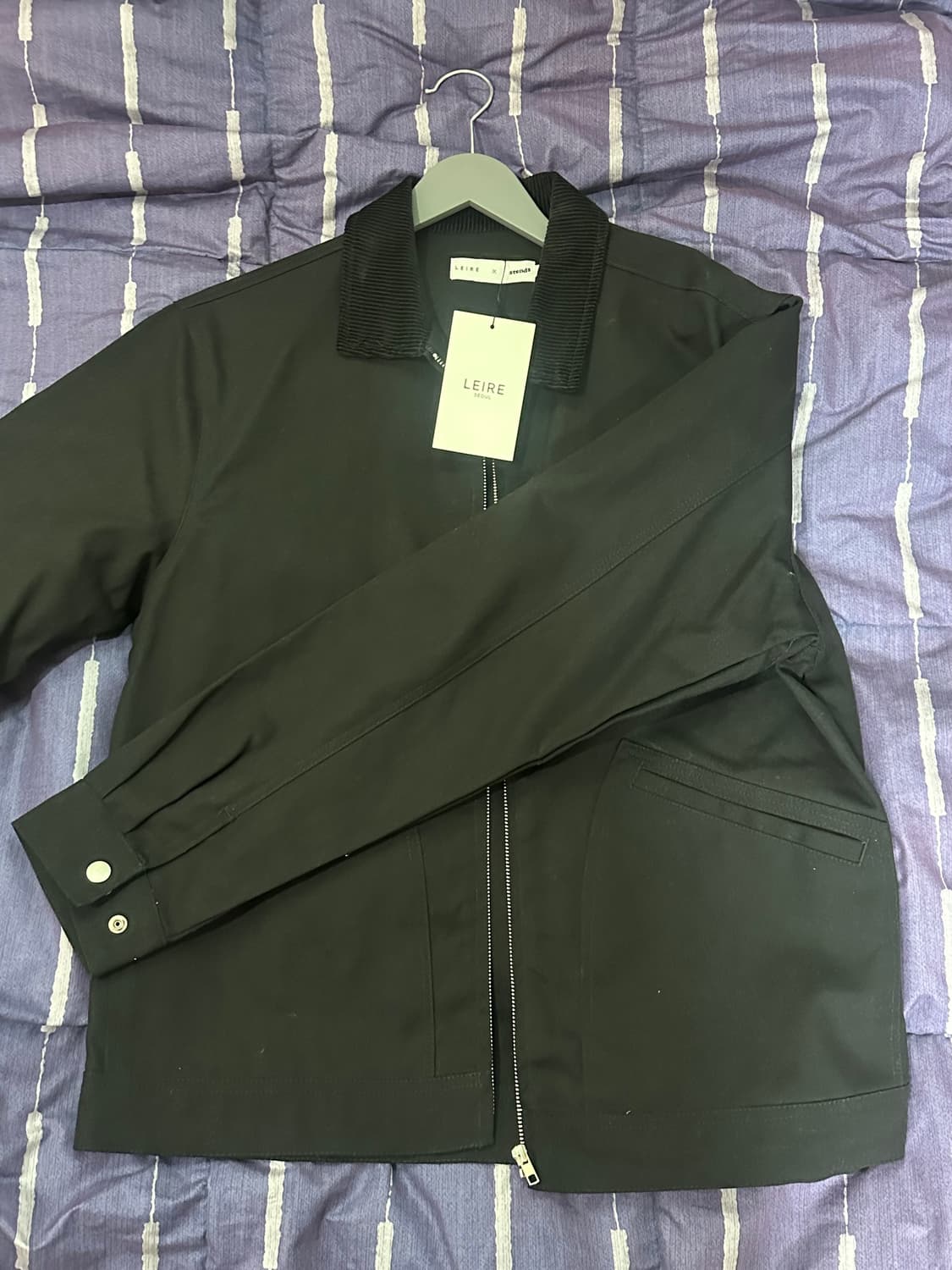 [택O 새상품] 르아르 클래식 워시드 워크 자켓 (블랙, L) 상품이미지10