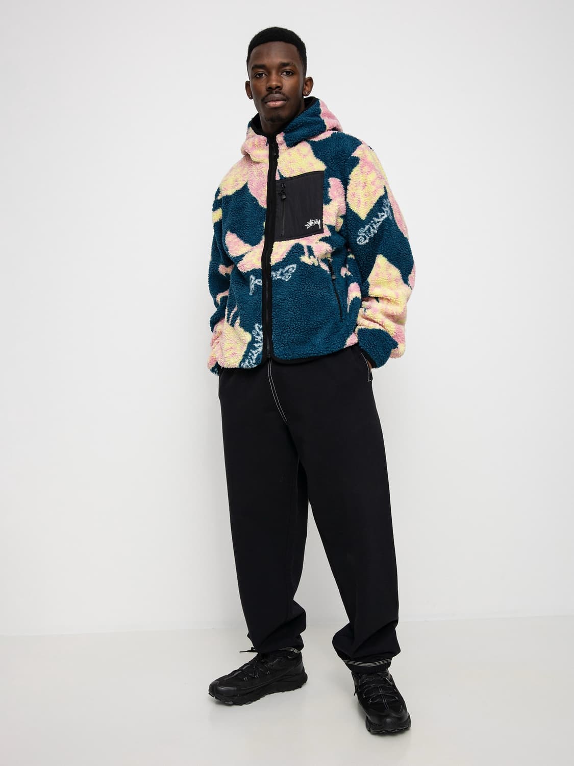 Stussy floral fleece Sherpa 상품이미지1