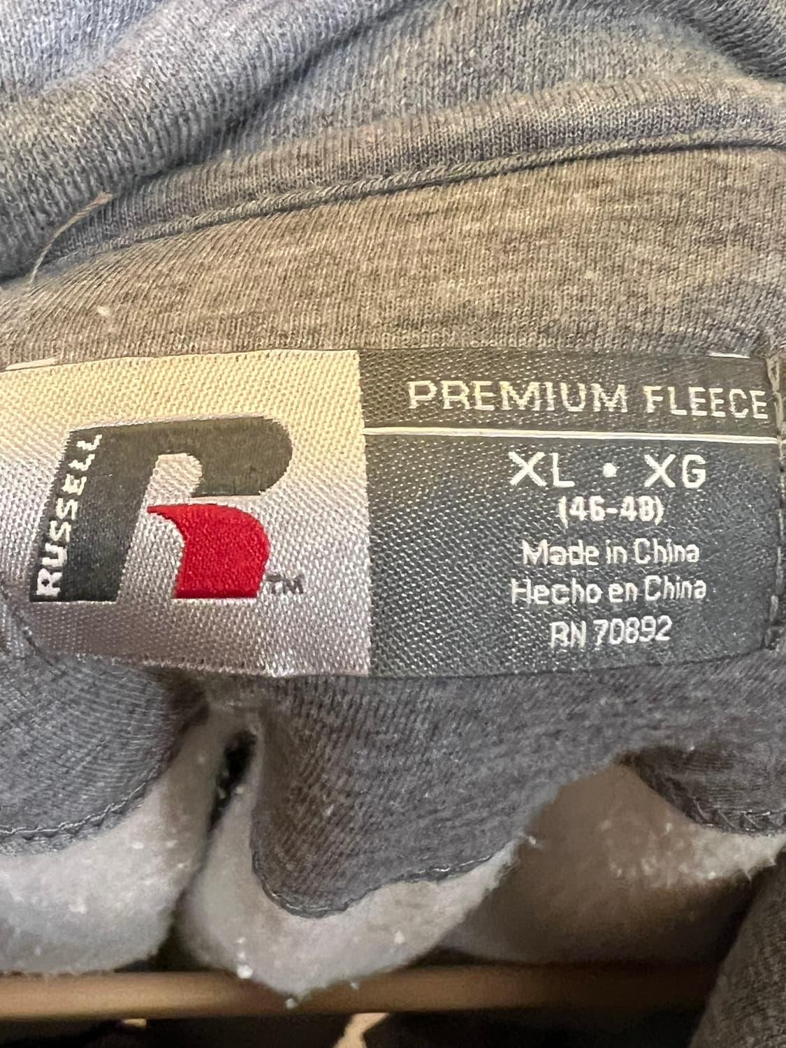 10s [XL] 러셀 프리미엄 플리스 그레이 포켓 후드 상품이미지7