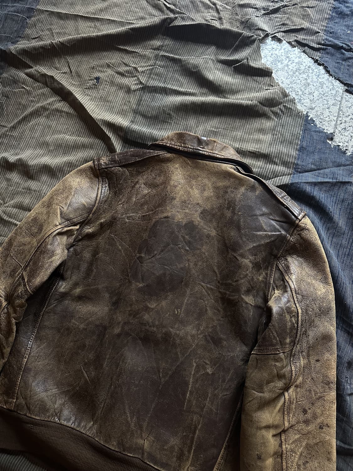 40s Vintage Horse Hide A2 Leahter jacket 상품이미지8