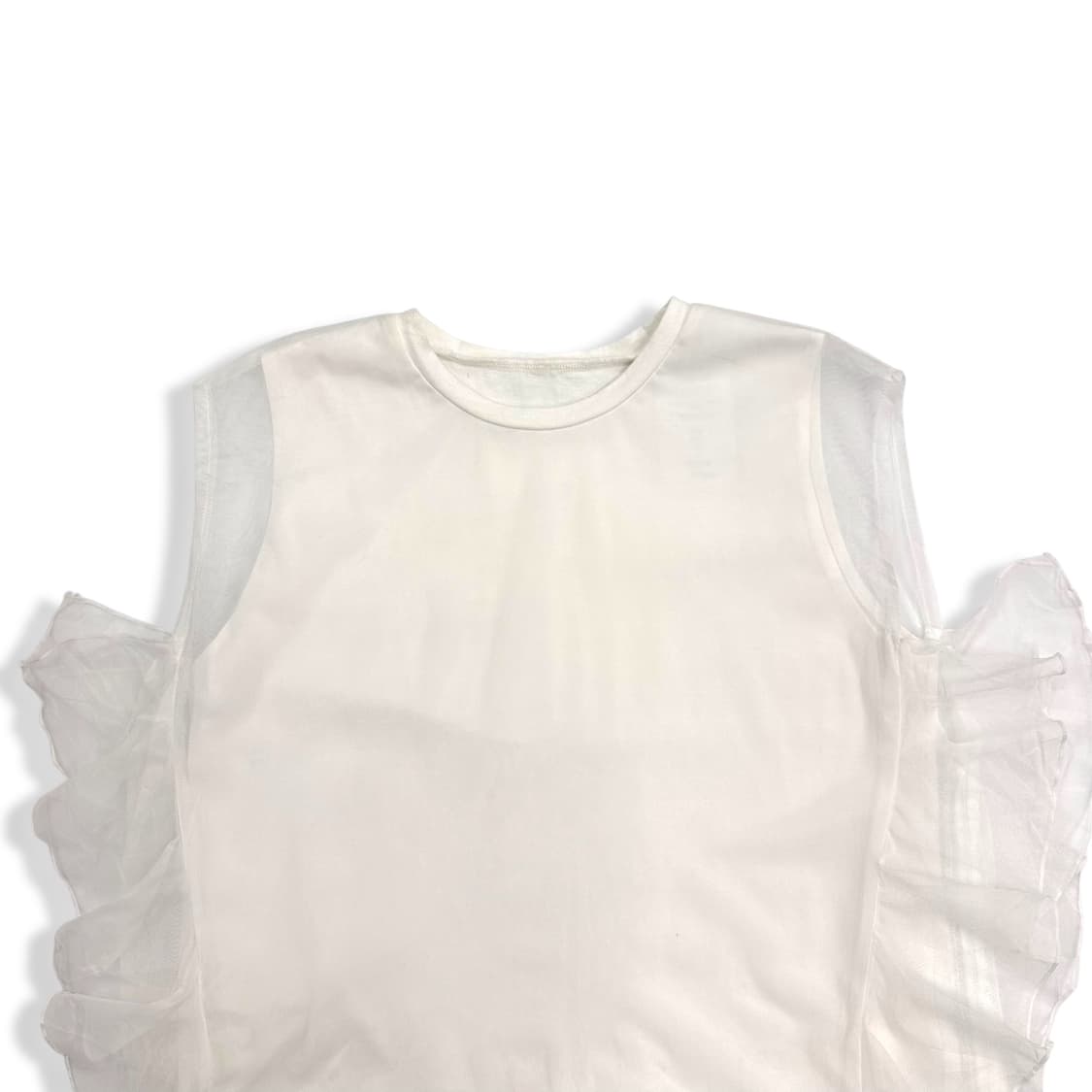 Side Frill Veil Sleeveless Top 상품이미지4