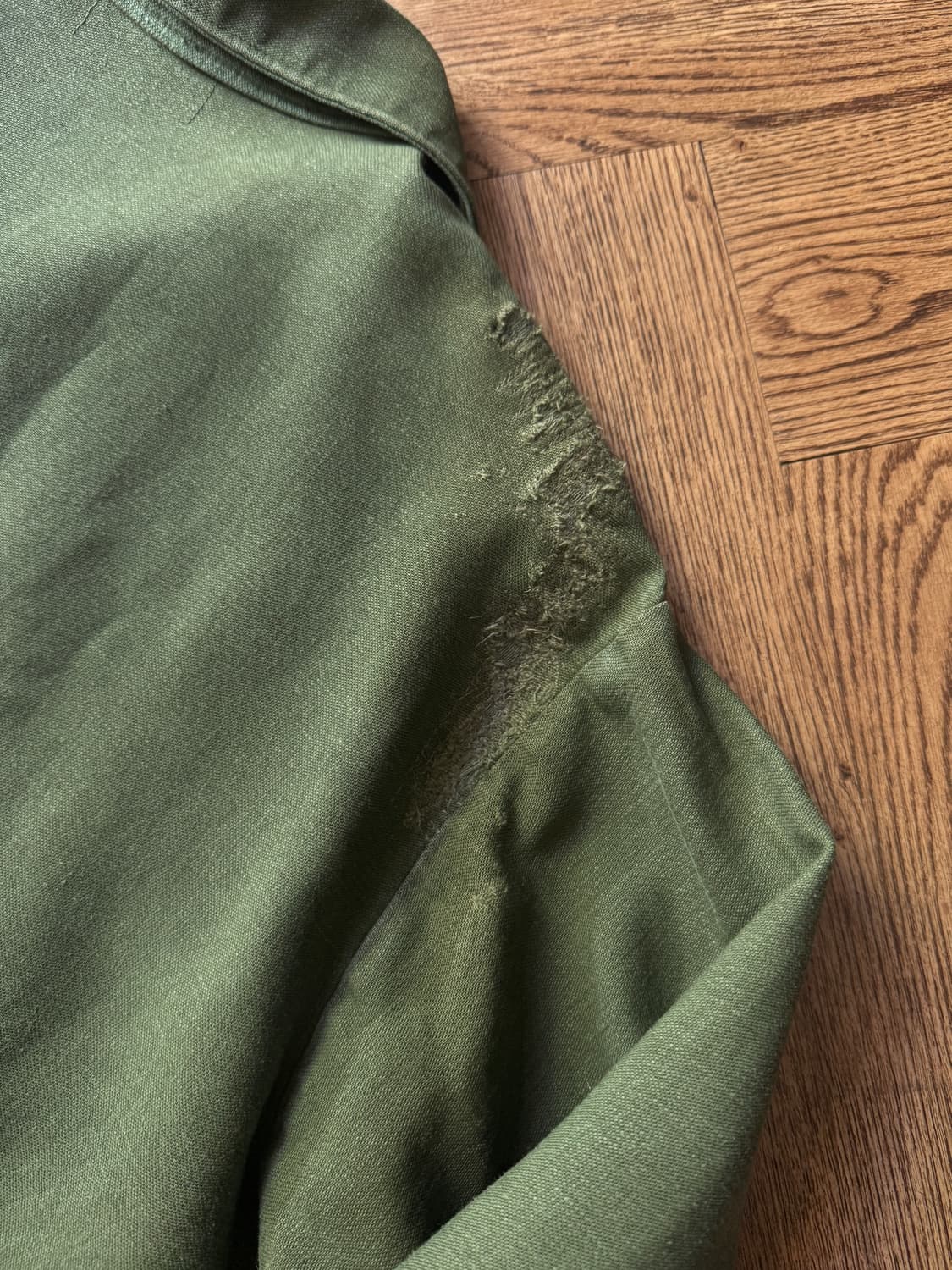 [L]60s 오리지널 U.S ARMY OG-107 리페어드 밀리터리 셔츠 상품이미지7