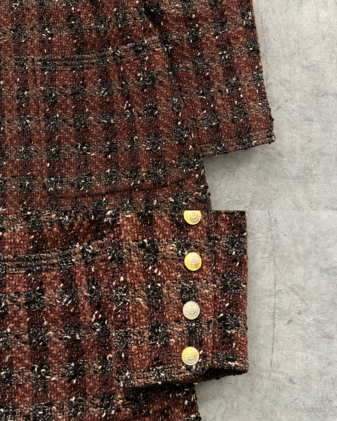 Chanel 샤넬 90’s 브라운 멀티컬러 트위드 자켓  상품이미지7