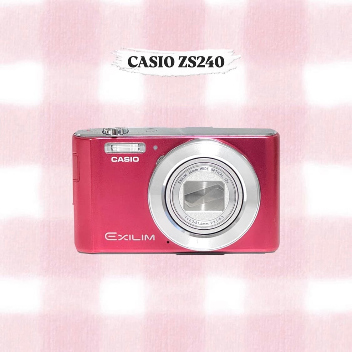 카시오 엑슬림 ZS240 체리레드 빈티지디카 상품이미지1