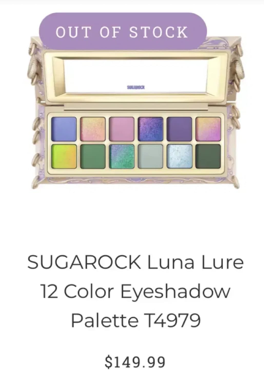 SUGAROCK 슈거록 한정 LUNA 12구 아이섀도우 미사용품 상품이미지3