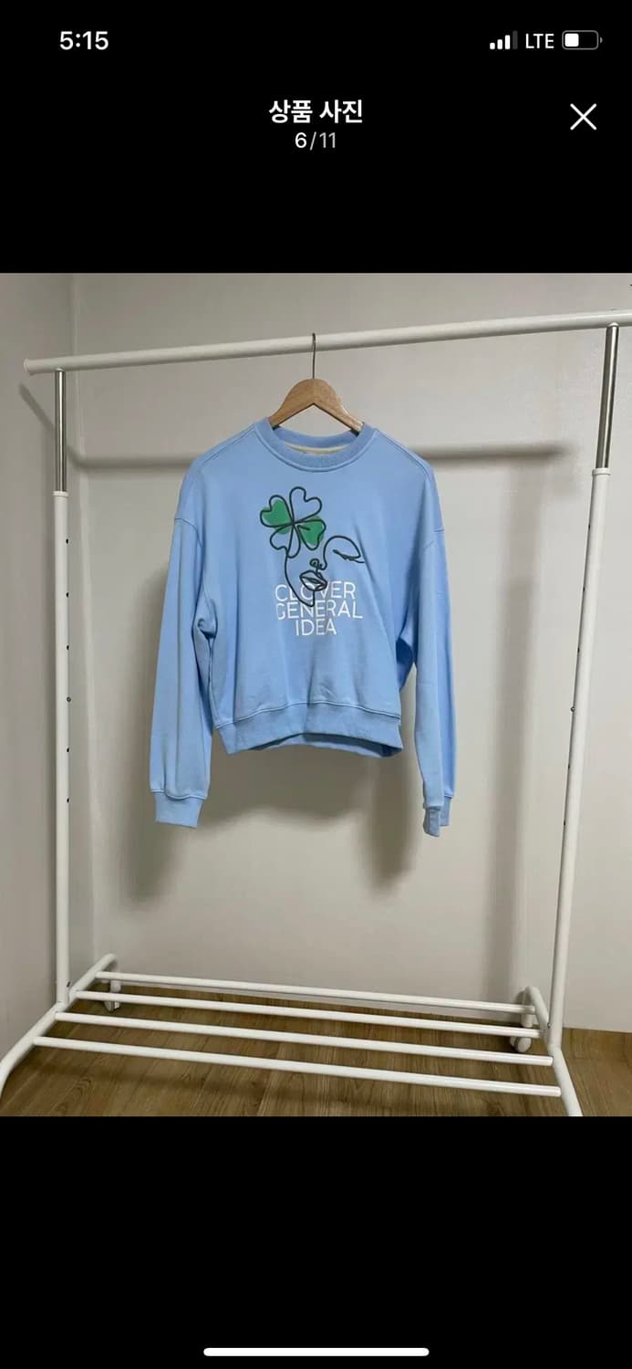 (새상품급)제너럴아이디어 스카이블루 맨투맨 상품이미지5