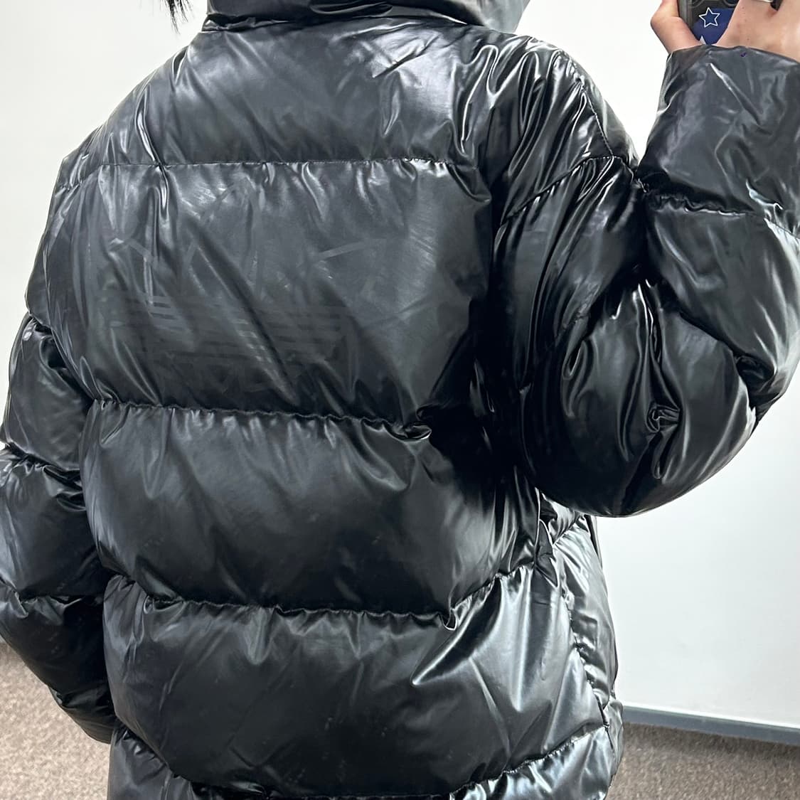 Adidas 아디다스 하이넥 백 파이어버드 블랙 패딩 상품이미지2