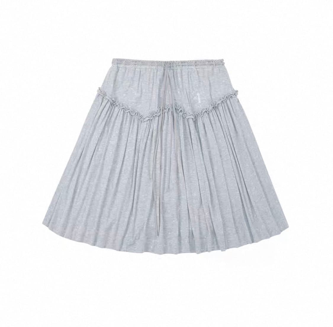 necy studio 중브 테스트메커니즘 그레이  도트 롱스커트 상품이미지3