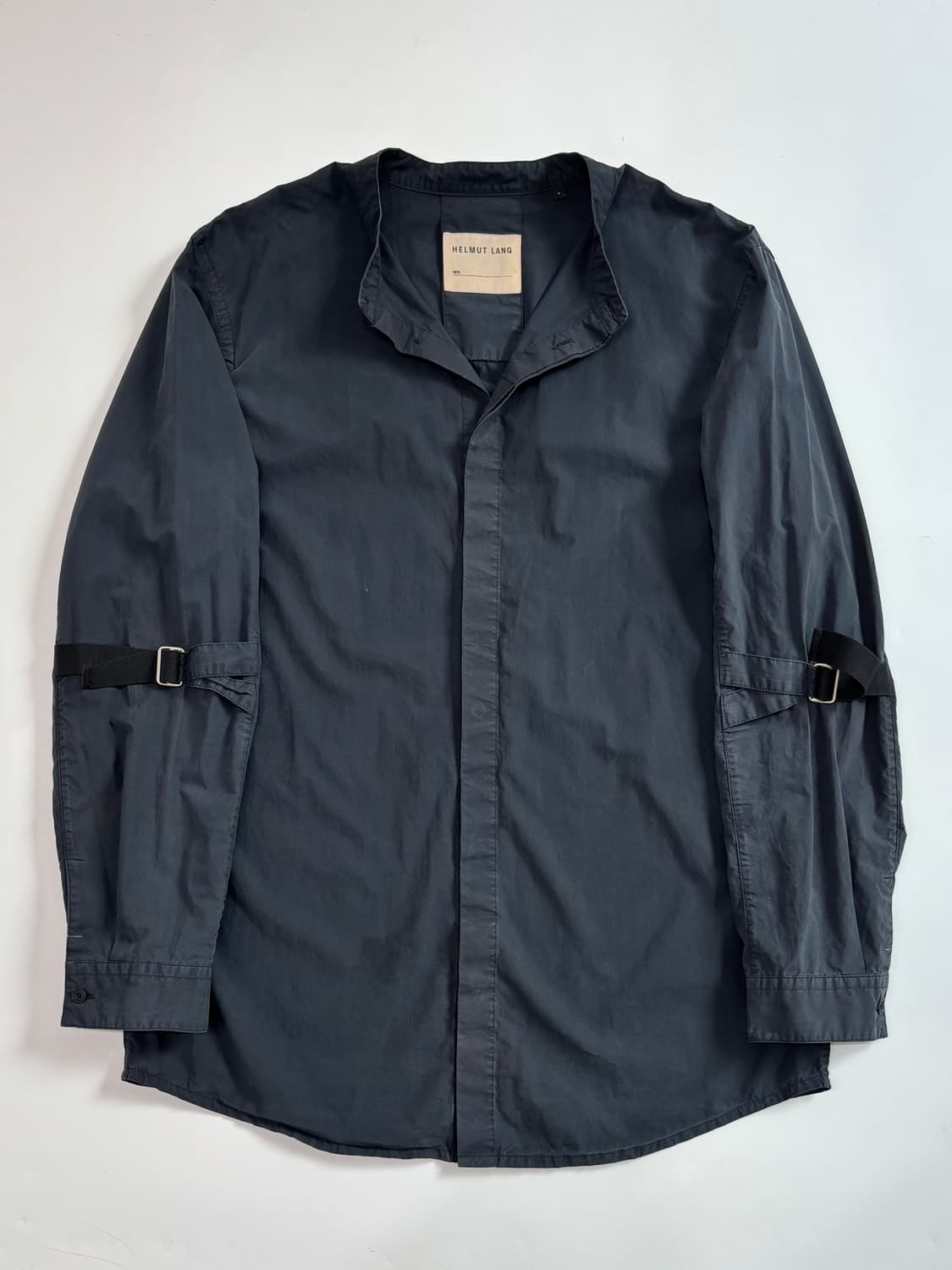 Helmut Lang 헬무트랭 딥그레이 논카라 버튼 자켓 상품이미지5