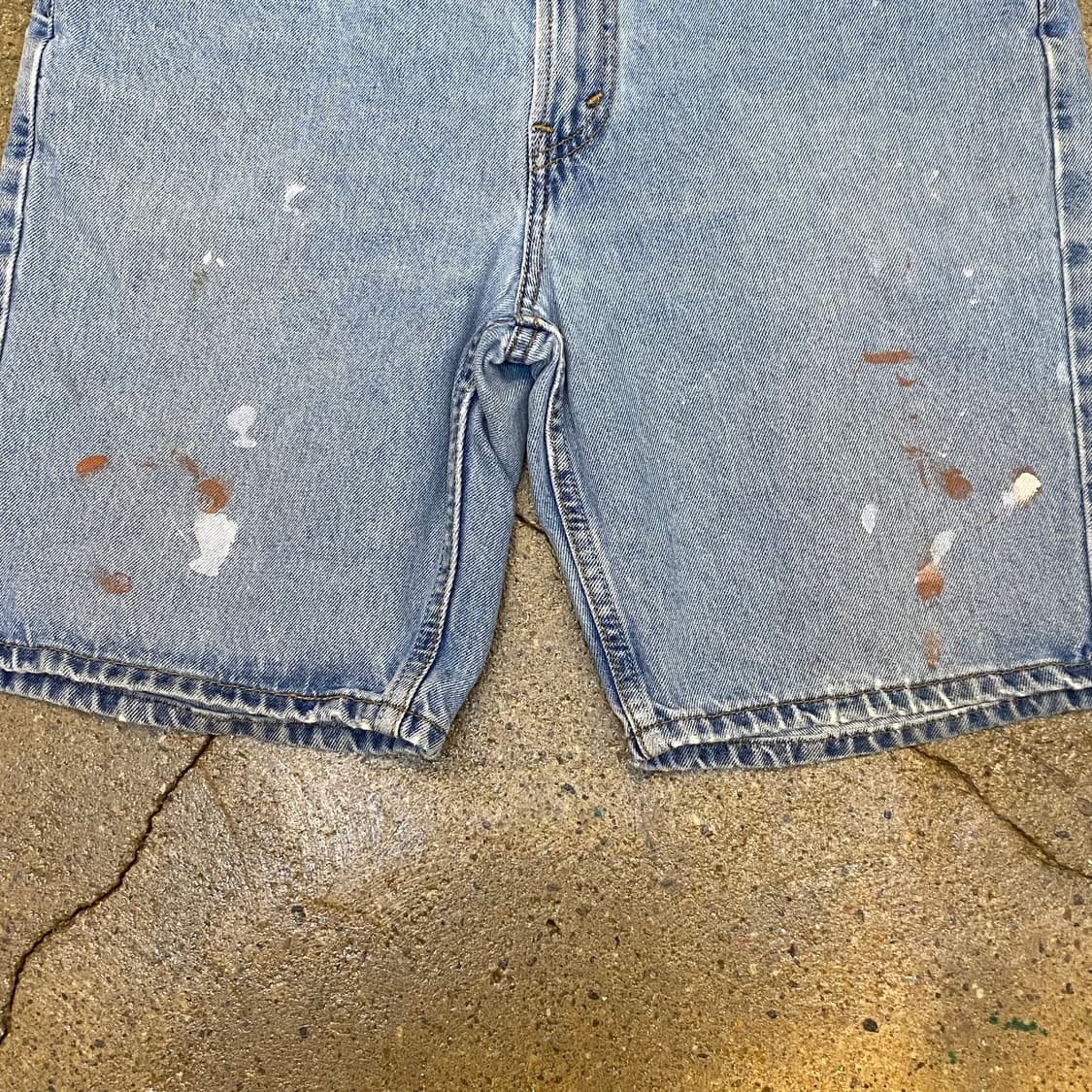 미국 빈티지 리바이스 505 페인트 포인트 연청바지 34size 상품이미지3