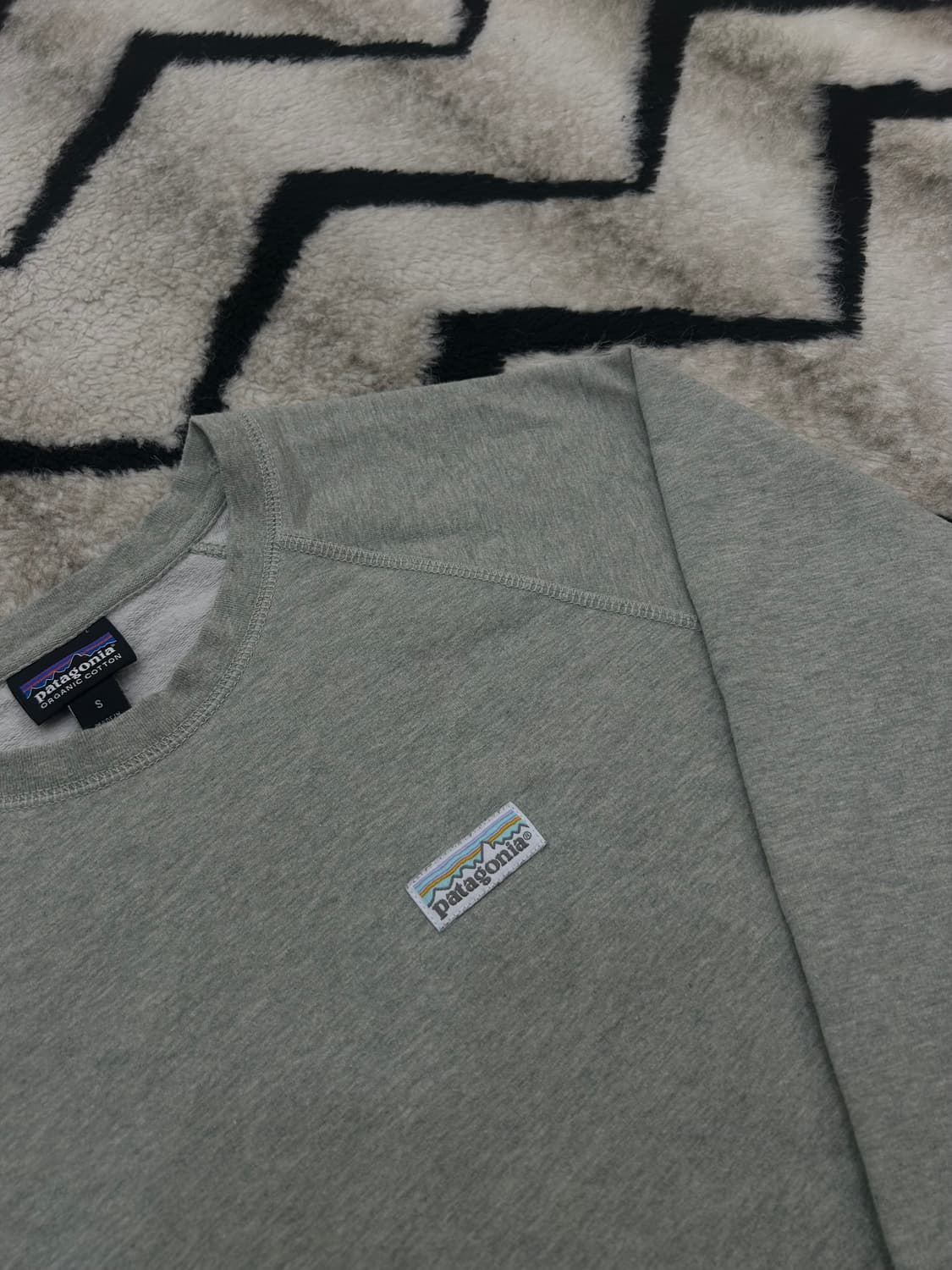 [S]파타고니아 파스텔 오가닉코튼 맨투맨/약기모 상품이미지1