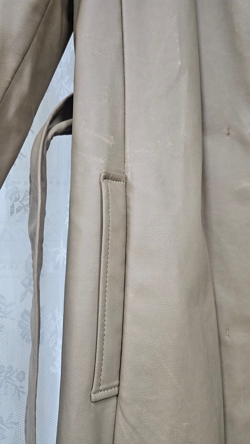 합성피혁 가죽 롱코트  상품이미지8