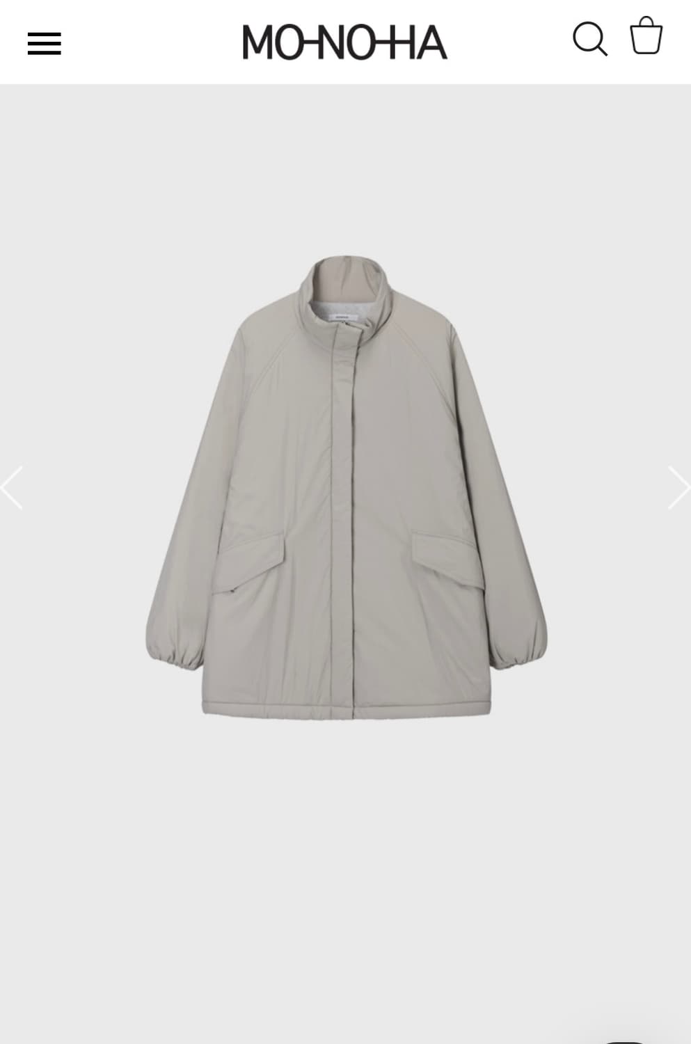 모노하 플리스 패디드 점퍼 (베이지)새상품 상품이미지3