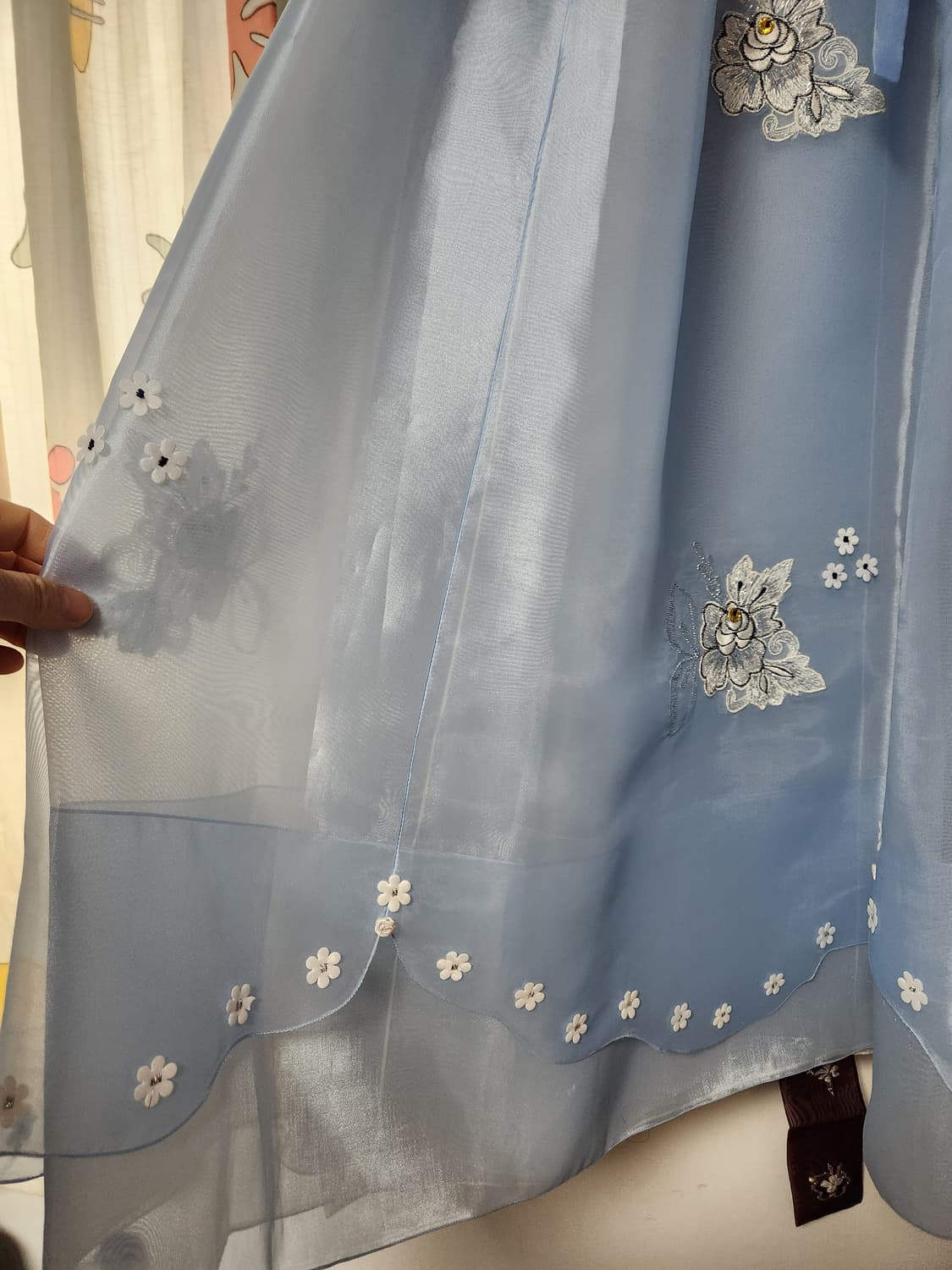 빈티지 하늘색  한복 한벌 66 상품이미지3