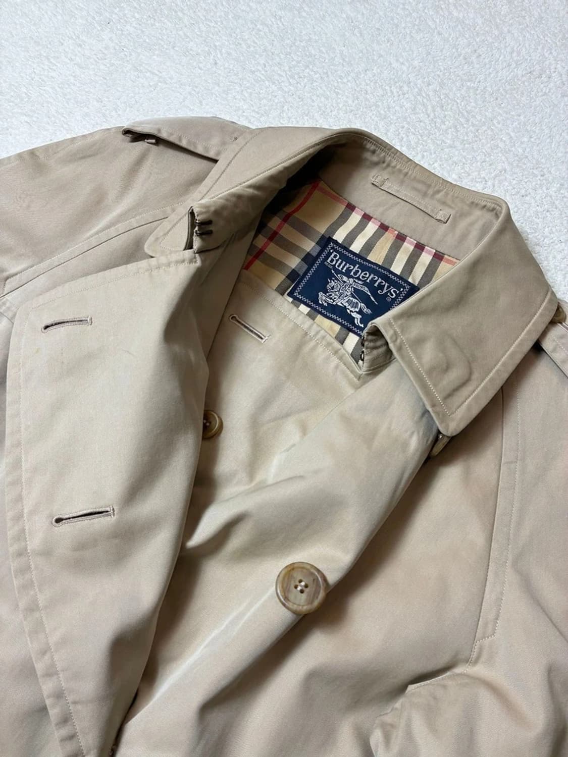 버버리 90's 재팬 더블 브레스티드 트렌치 코트 PN6457 상품이미지3