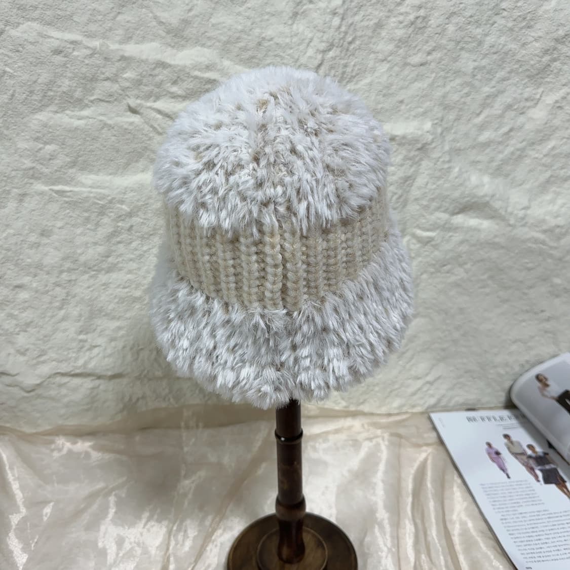 빈티지 울니트 퍼 모자 버킷햇 상품이미지3