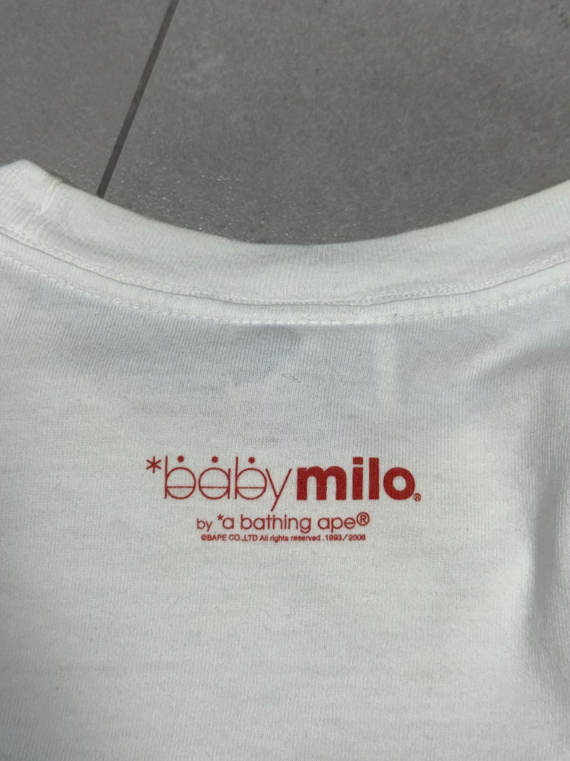 2006 니고 시절 진짜 베이프 베이비 마일로 모노그램 반팔 티셔츠 상품이미지4