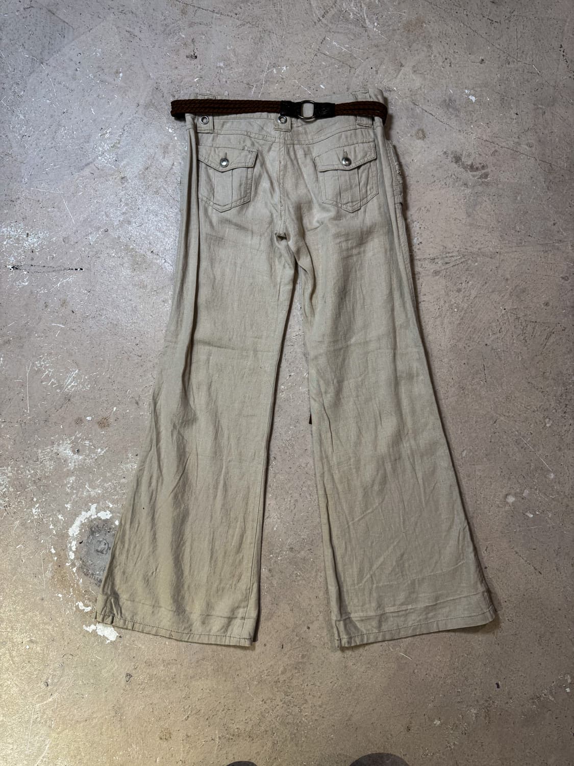 Ivory Zip Cargo flare pants  아이보리 플레어 팬츠 상품이미지6
