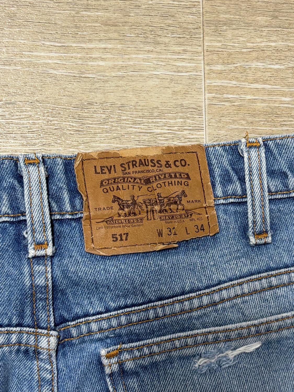 90‘s Levi’s 517 Orange Tab Denim Pants 상품이미지6