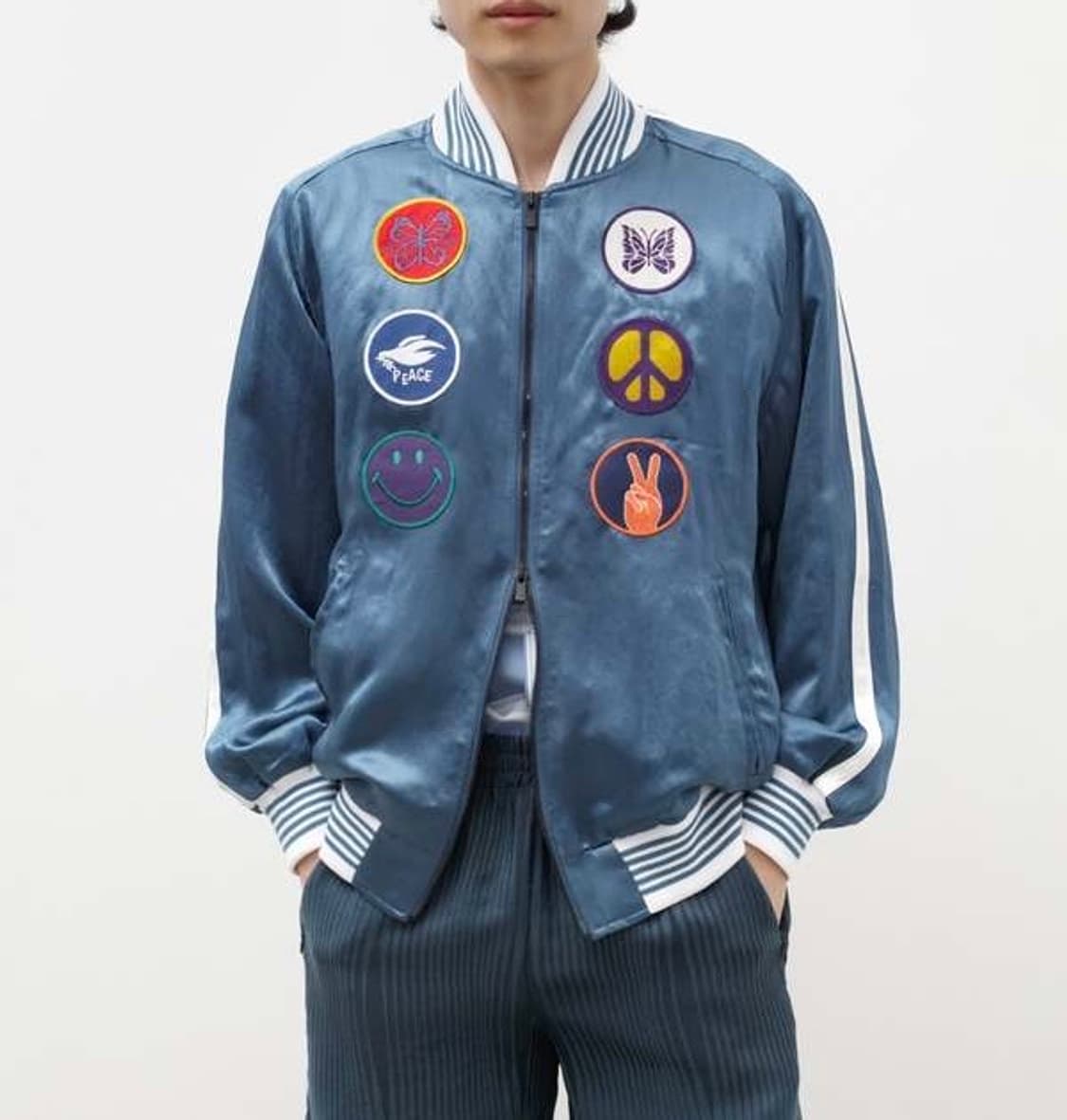 [M] 니들스 아세테이트 사틴 어워드 자켓 블루 상품이미지10