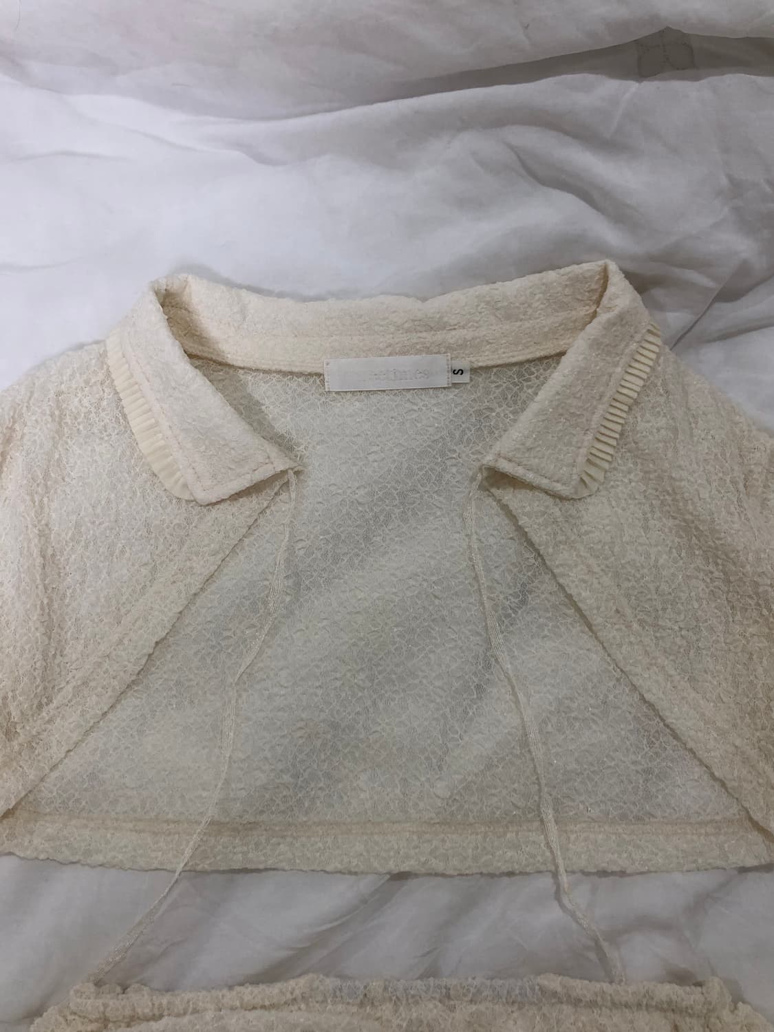 쓰리타임즈 디어 블라우스 아이보리 s 상품이미지3