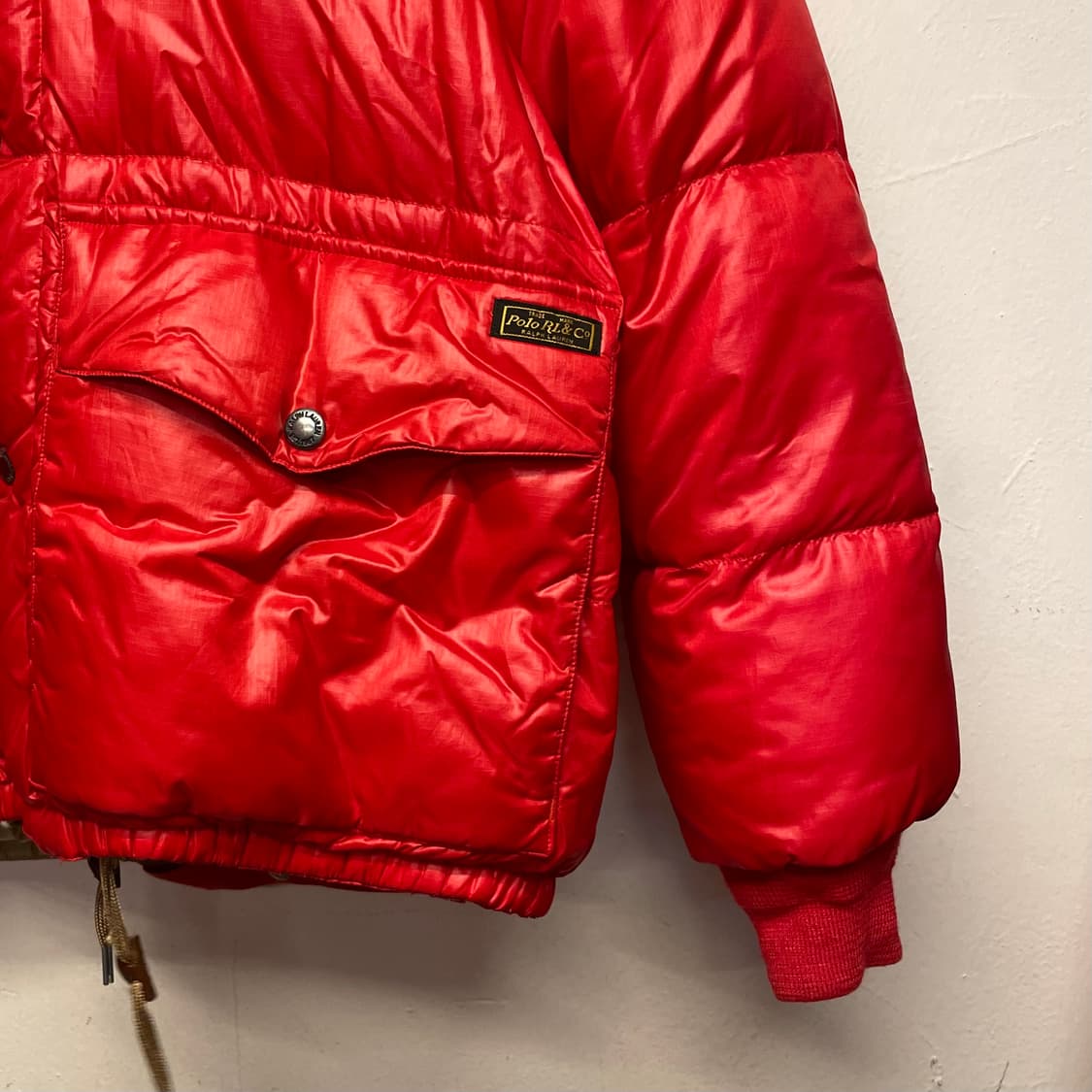 폴로 랄프로렌 (올드스쿨) 레드 푸퍼 덕 다운 패딩 상품이미지3