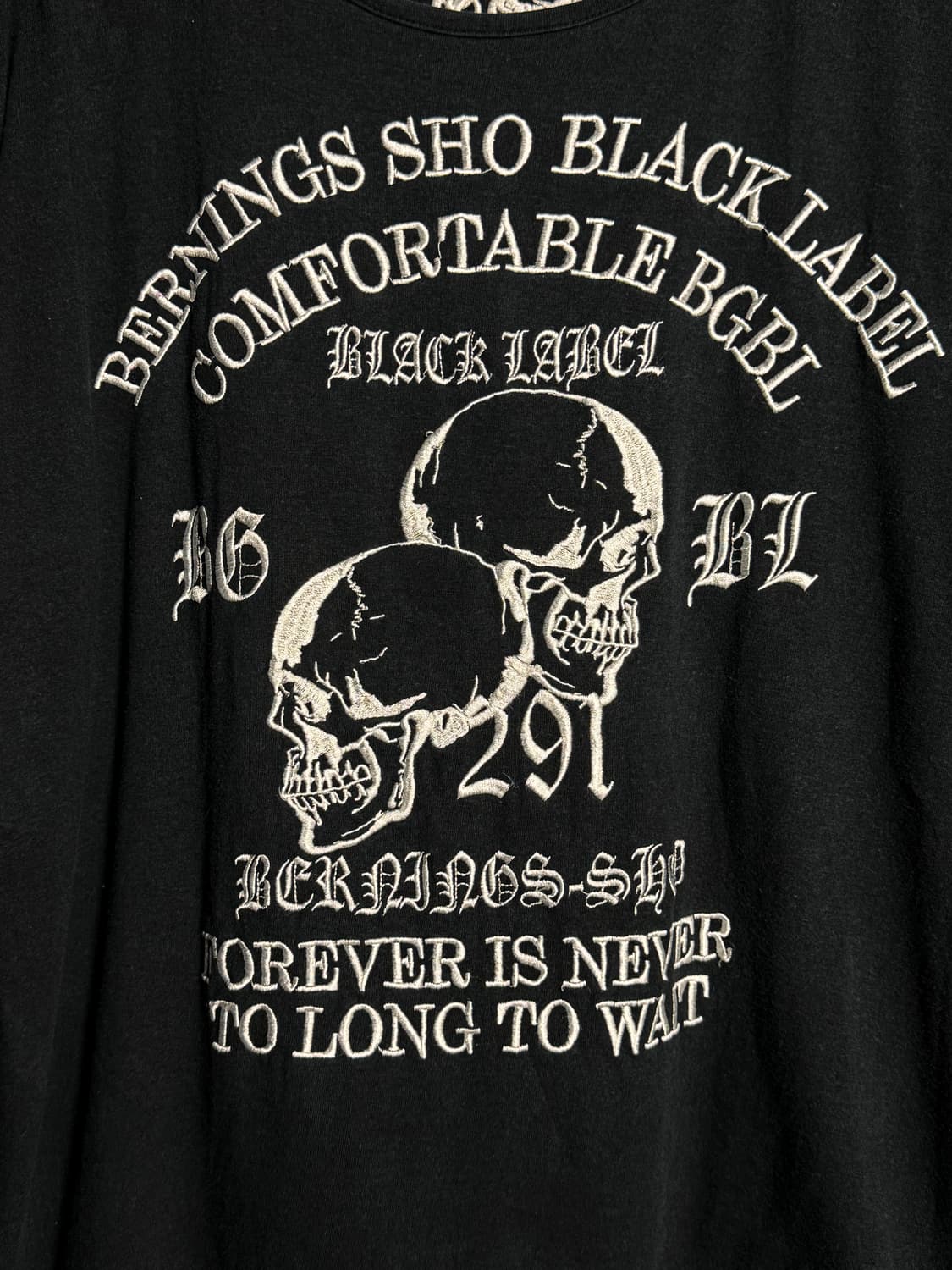 Berning Sho Black Label – Skull Long Sle 상품이미지4