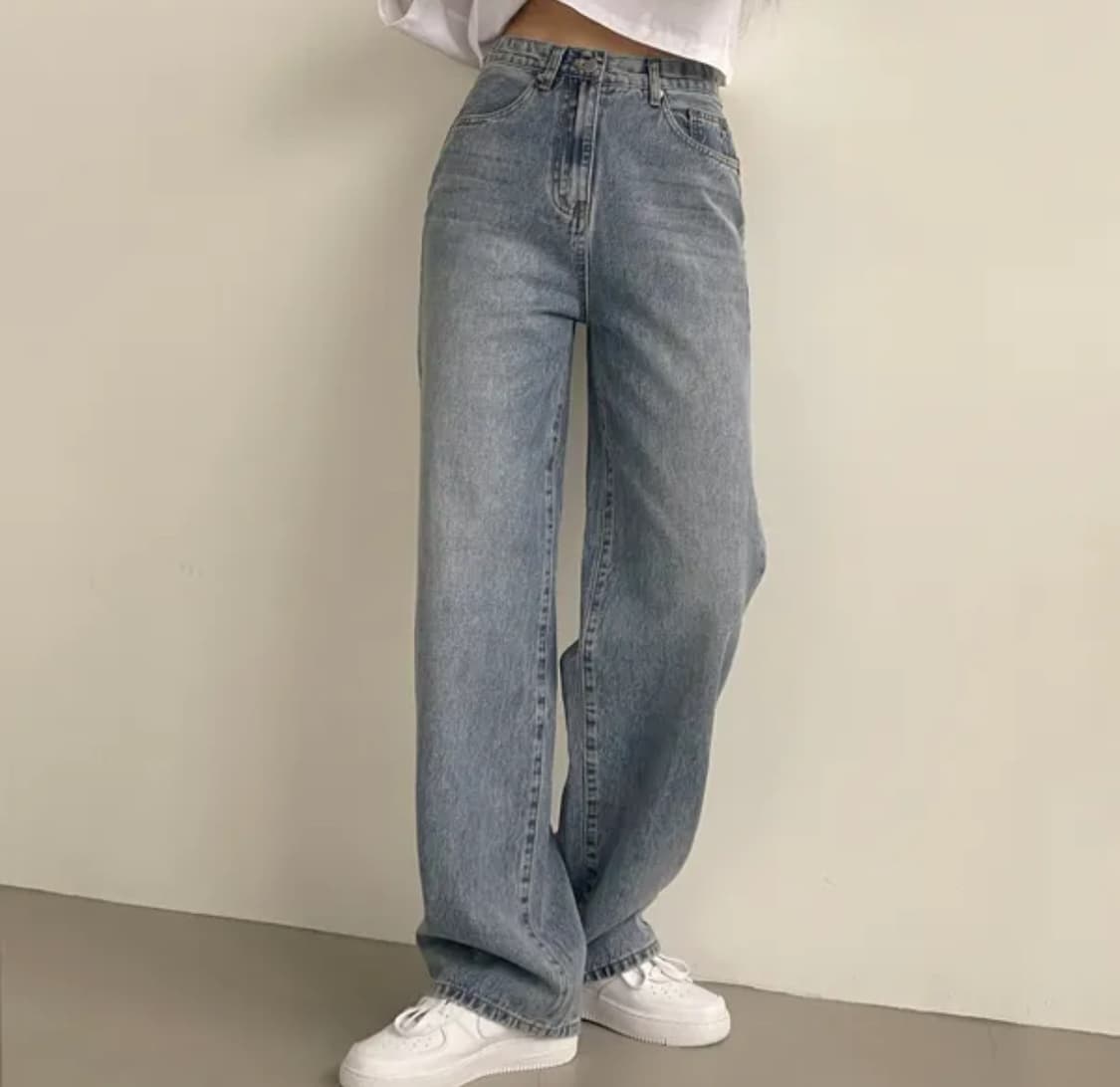 에이블리 하이웨스트 와이드 데님  상품이미지1